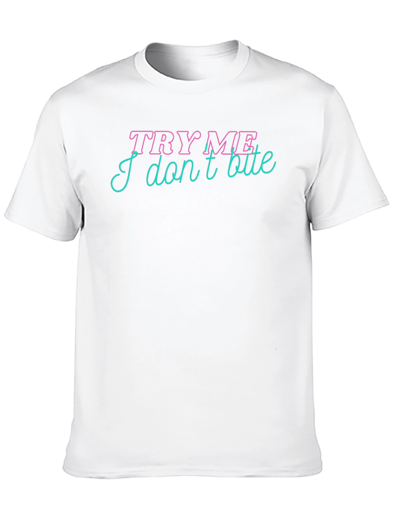 Try Me I Dont Bite Black Graphic Tee