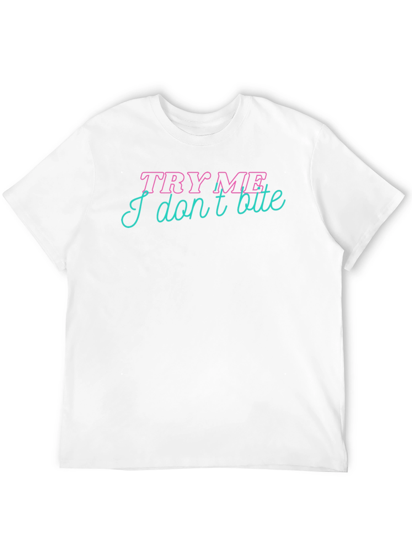 Try Me I Dont Bite Black Graphic Tee
