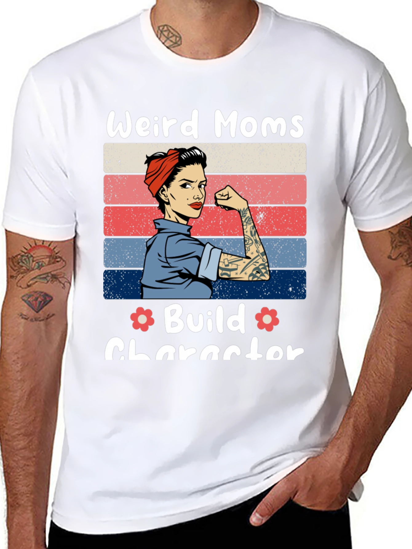 Weird Moms Build Character Graphic Tee
