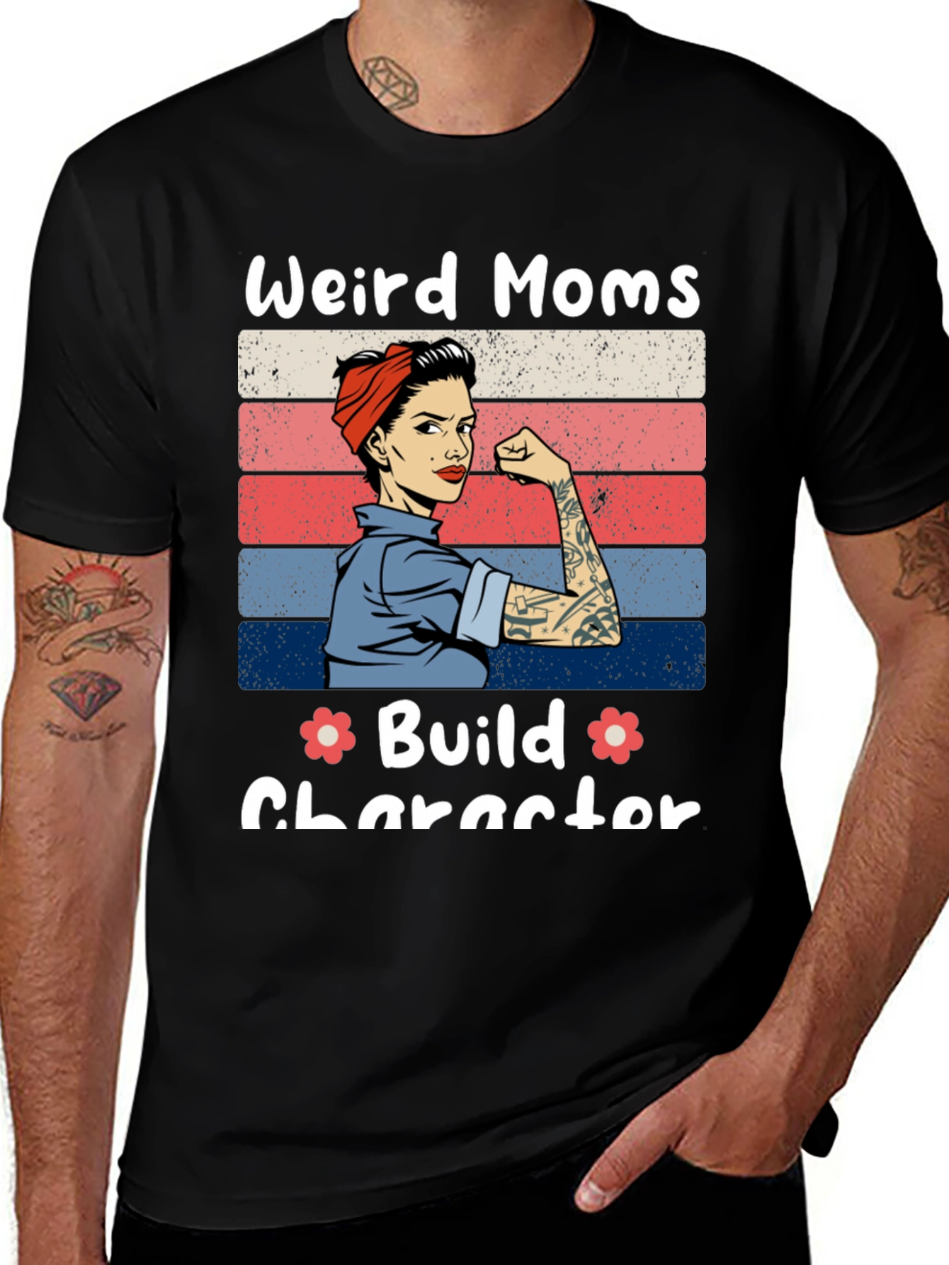 Weird Moms Build Character Graphic Tee