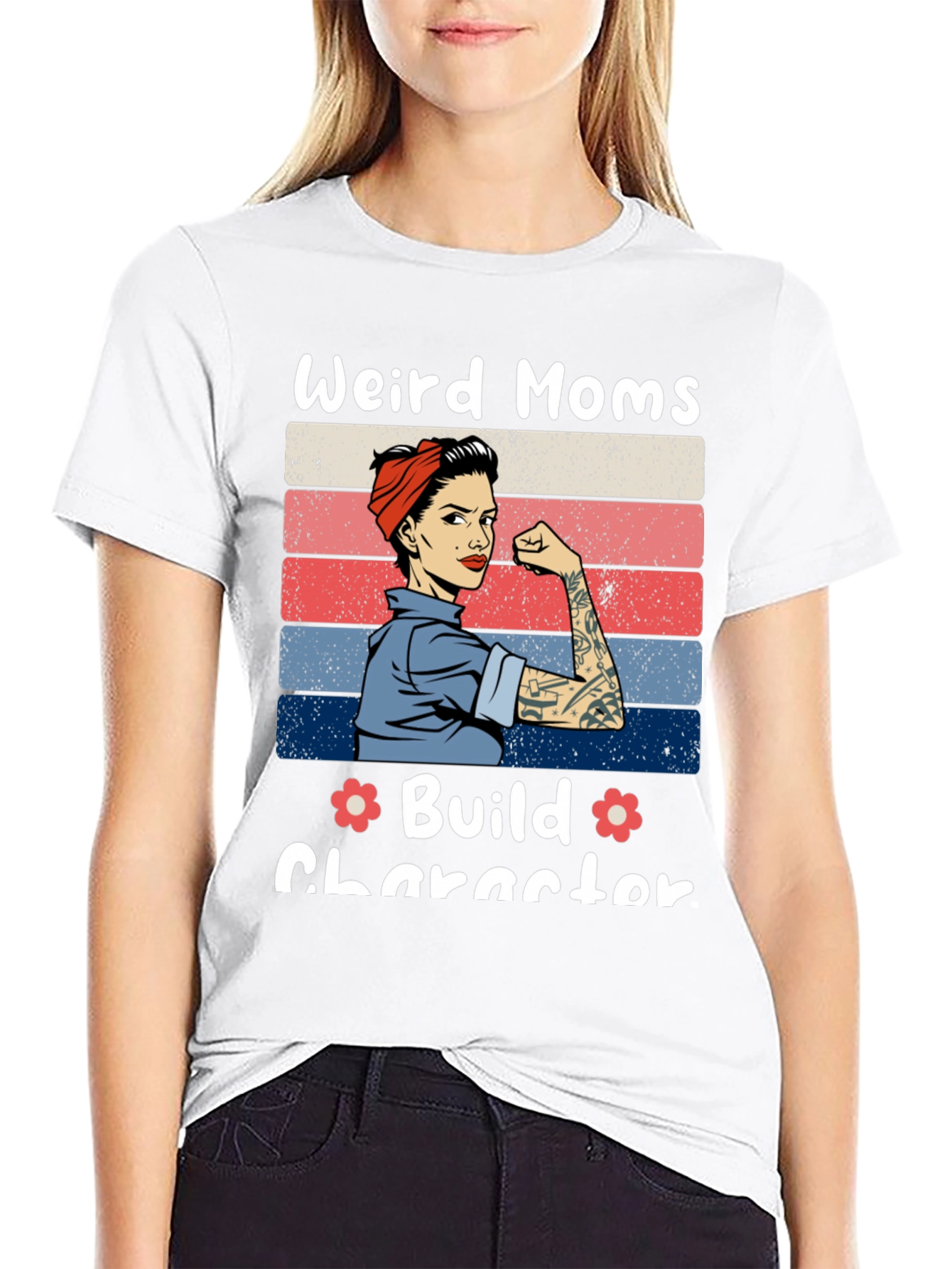Weird Moms Build Character Graphic Tee