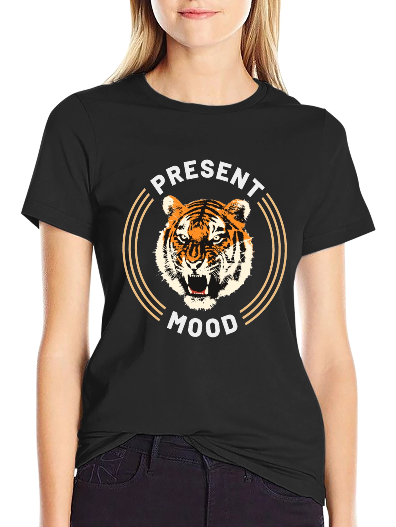 Present Mood Tiger Graphic T-Shirt