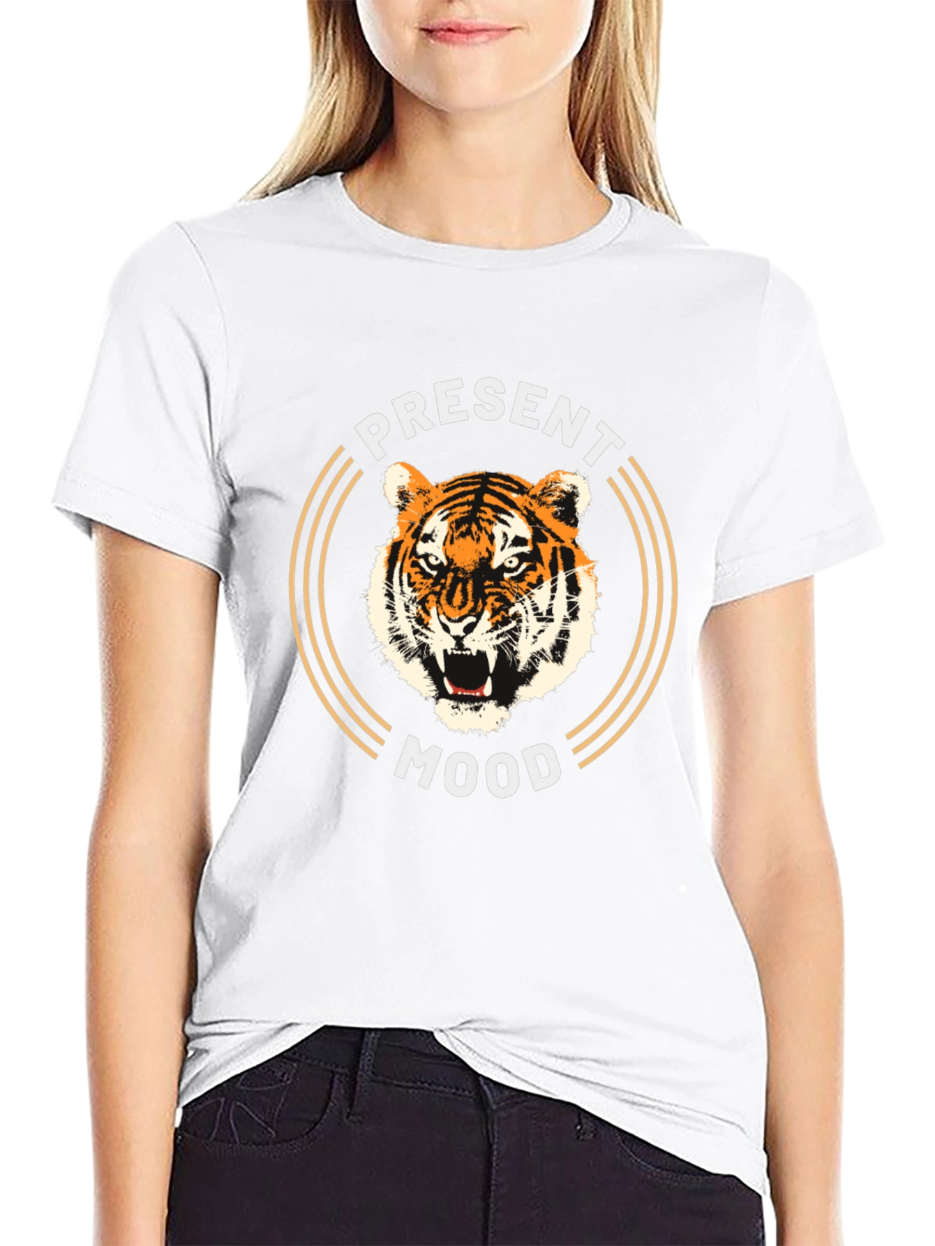 Present Mood Tiger Graphic T-Shirt