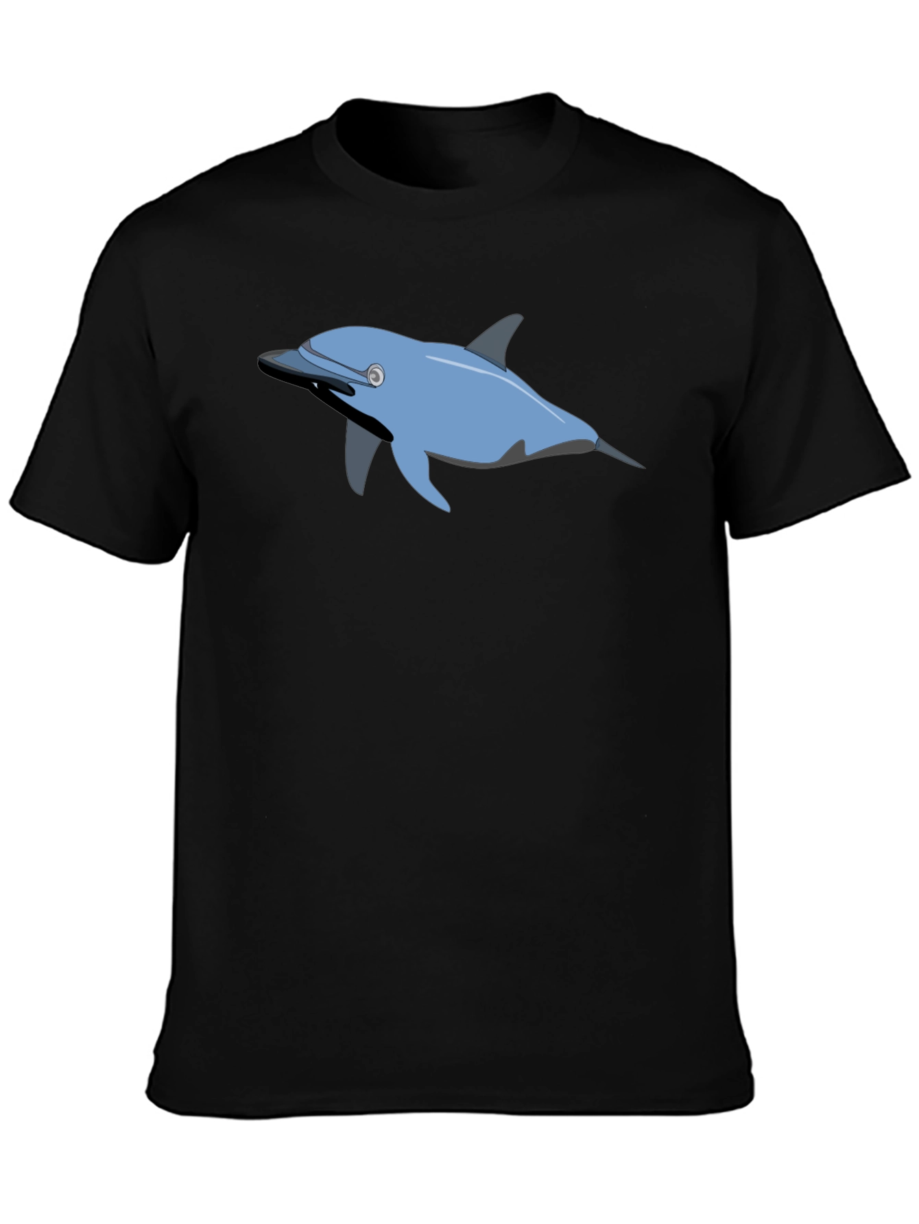 Dolphin Graphic Print Crew Neck T-shirt