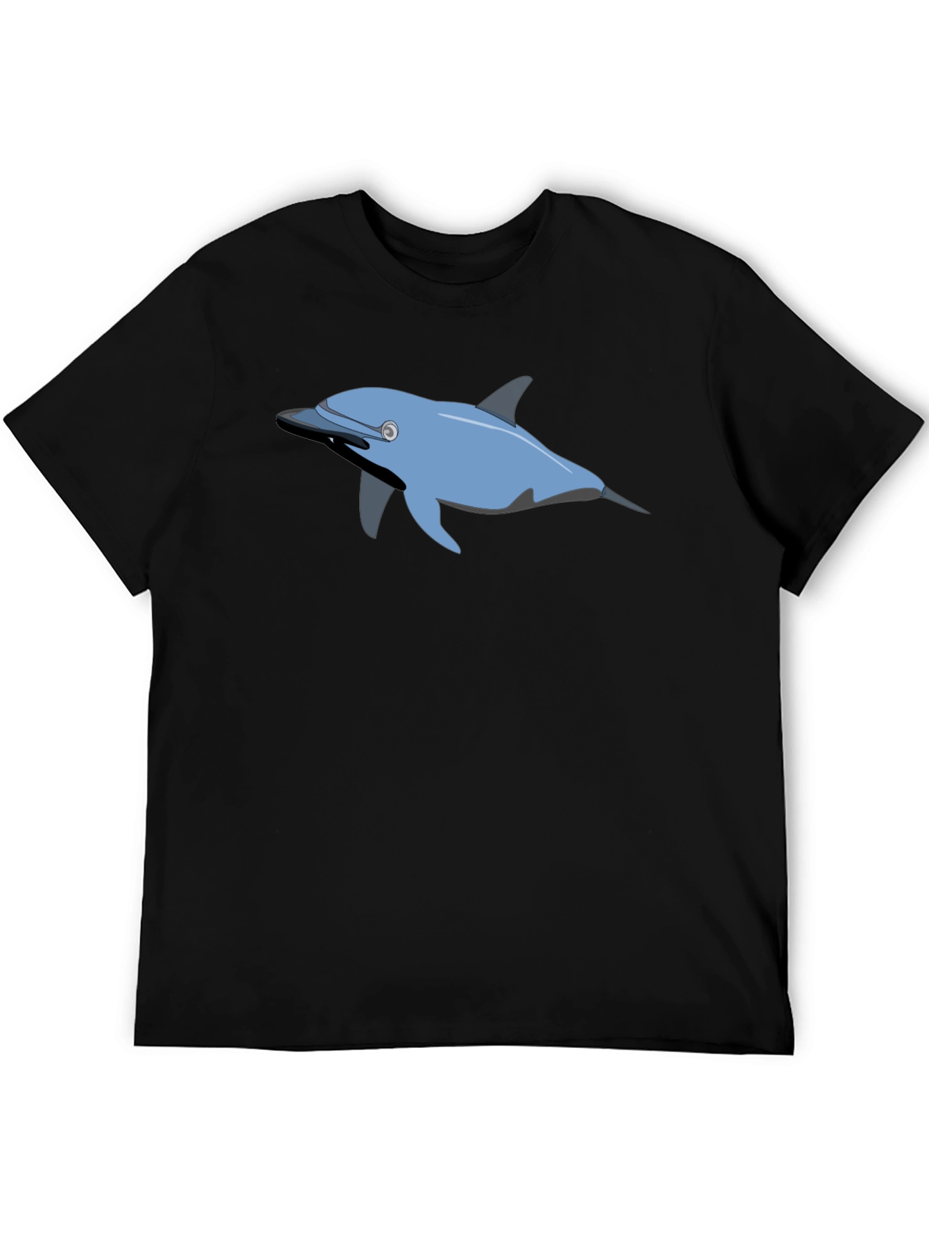 Dolphin Graphic Print Crew Neck T-shirt