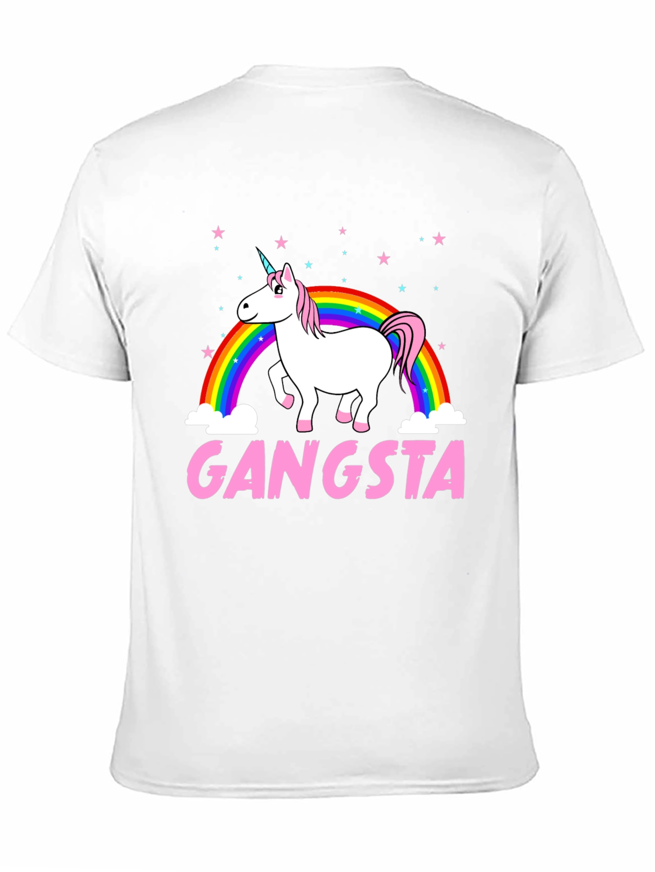Gangsta Unicorn Black Graphic Tee