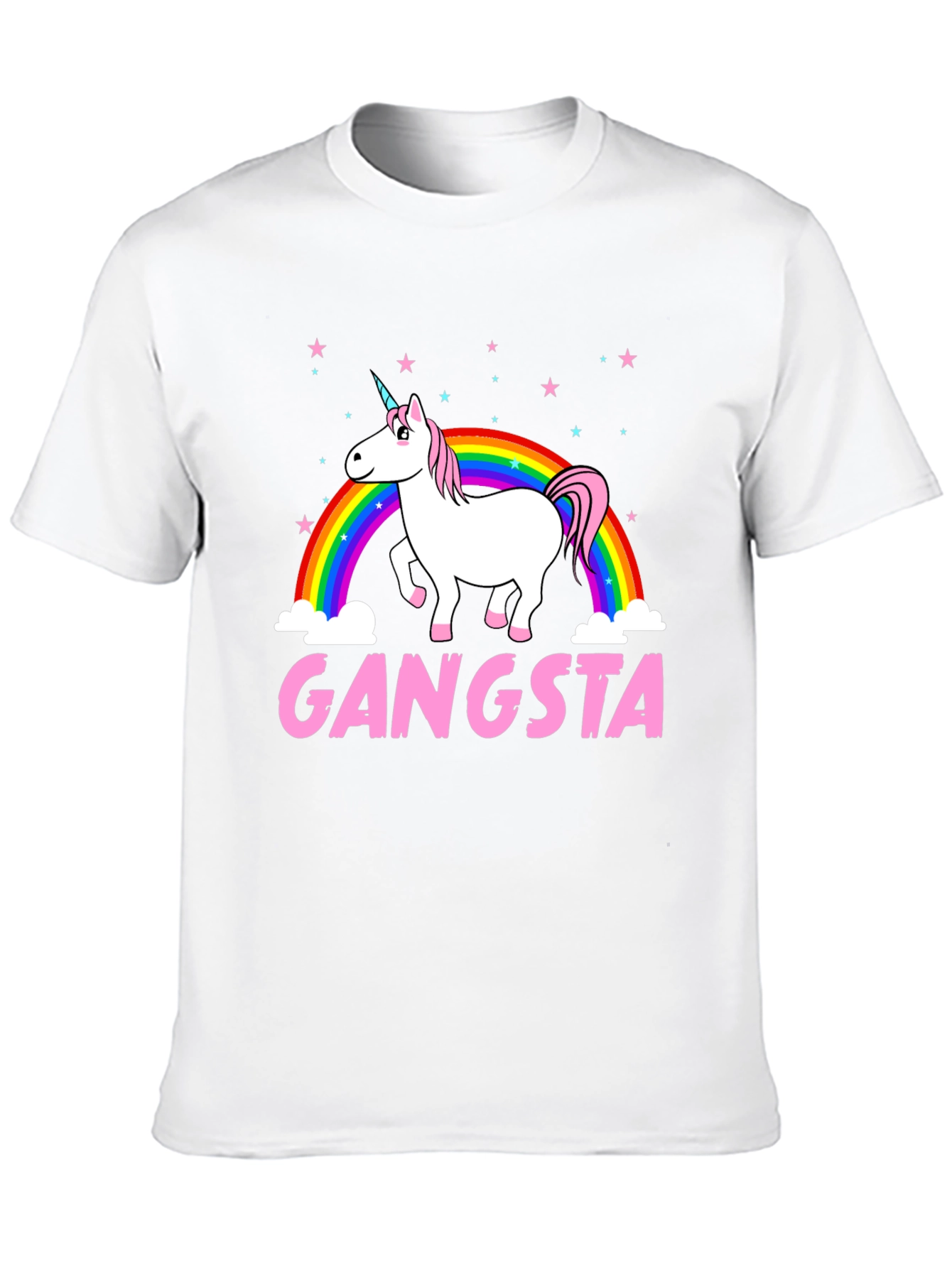 Gangsta Unicorn Black Graphic Tee