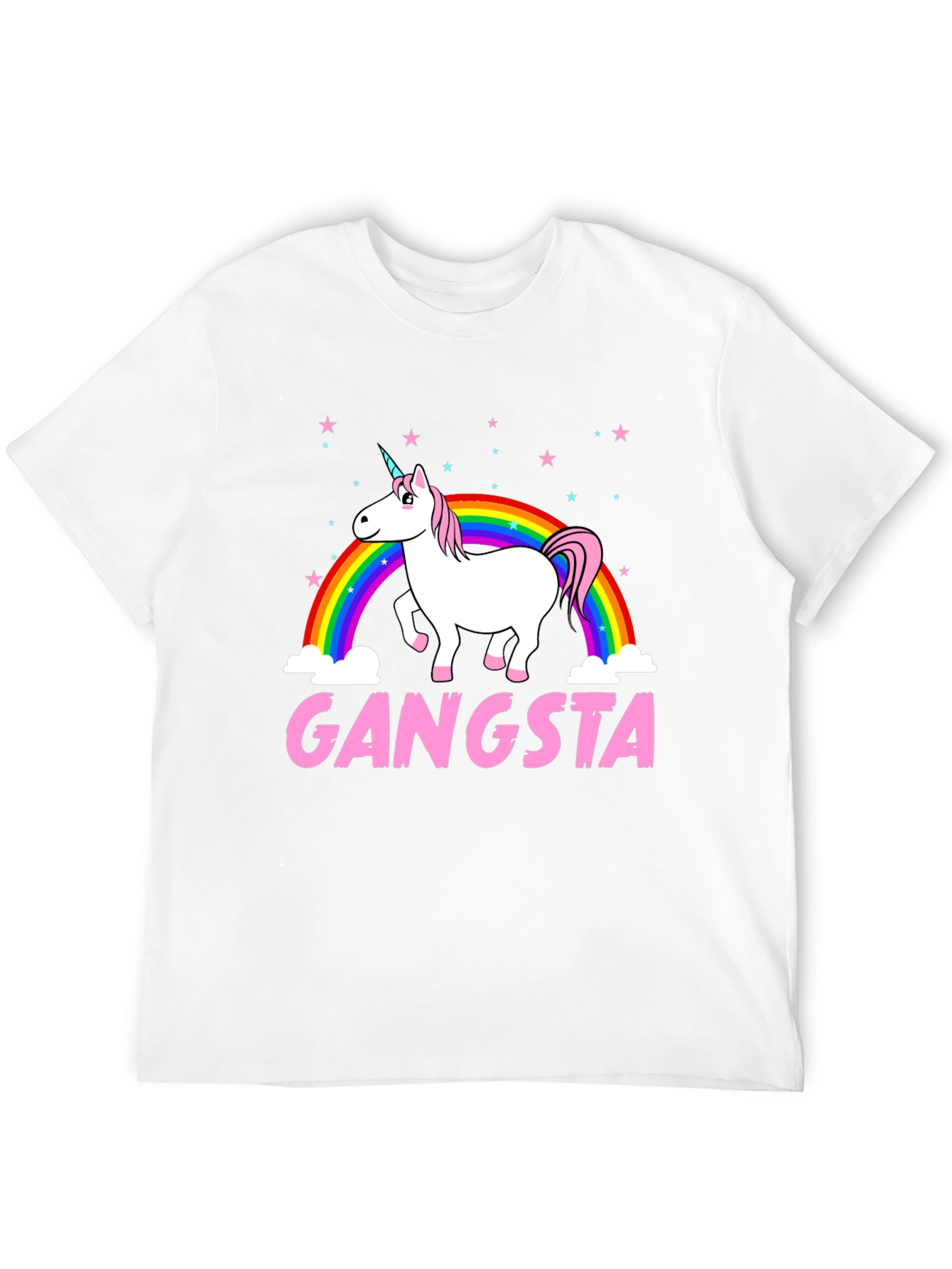 Gangsta Unicorn Black Graphic Tee