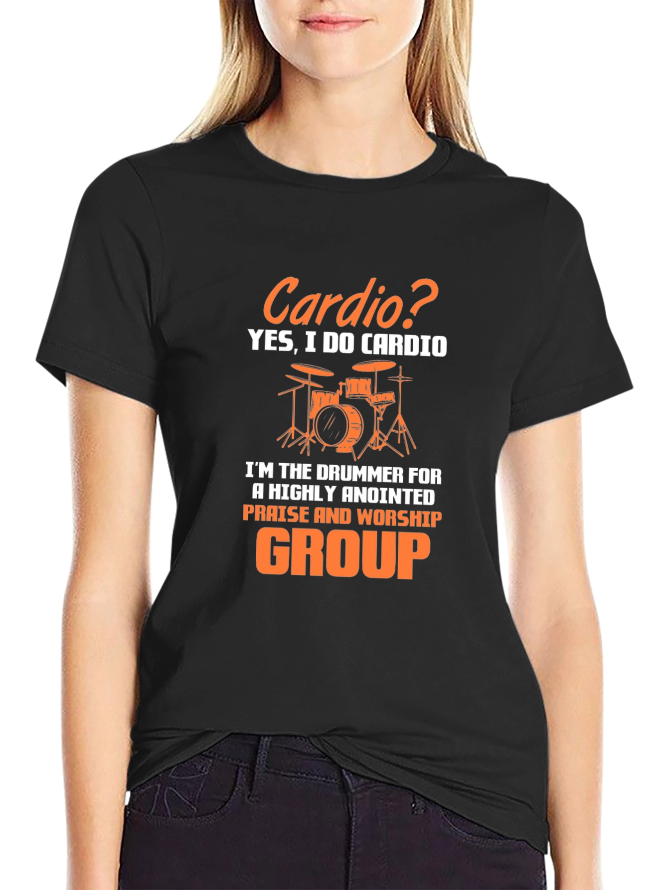 Drummer Cardio T-Shirt - Praise & Worship Group