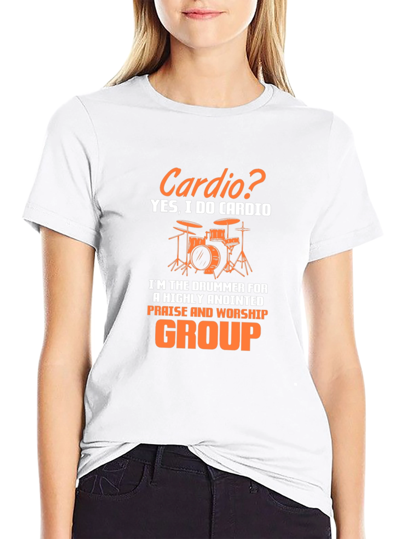 Drummer Cardio T-Shirt - Praise & Worship Group