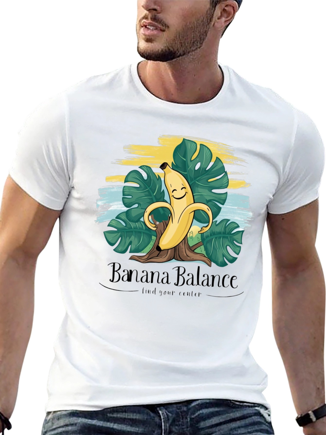 Banana Balance Graphic T-Shirt - Find Your Center