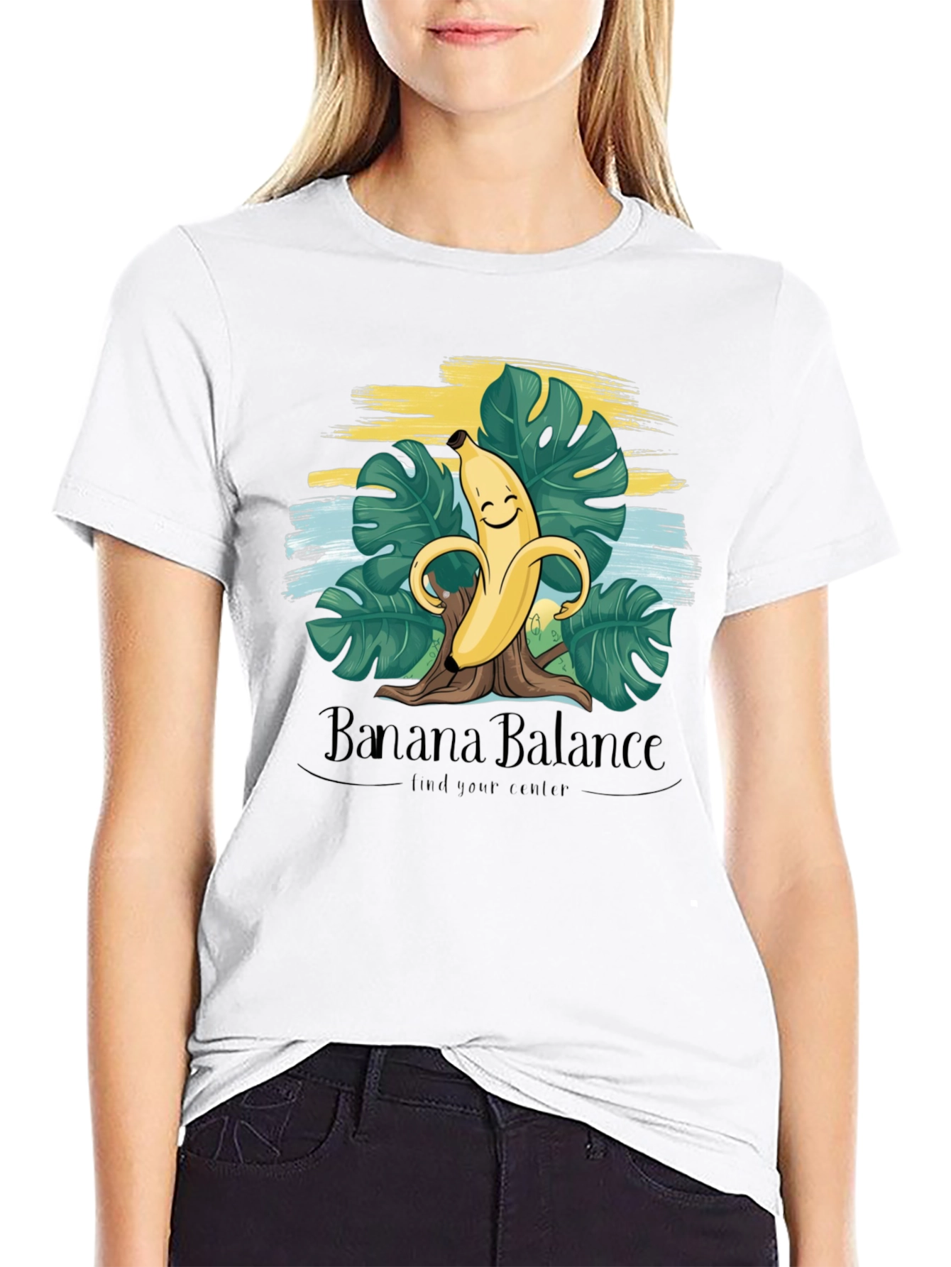 Banana Balance Graphic T-Shirt - Find Your Center
