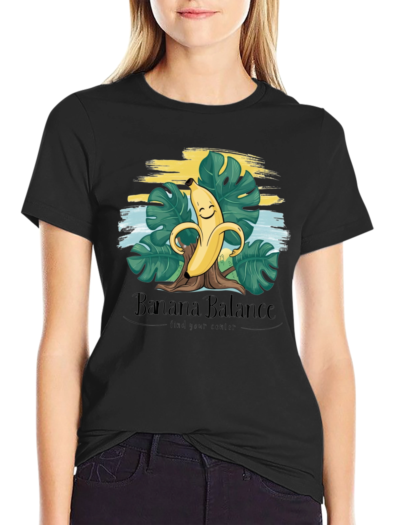 Banana Balance Graphic T-Shirt - Find Your Center