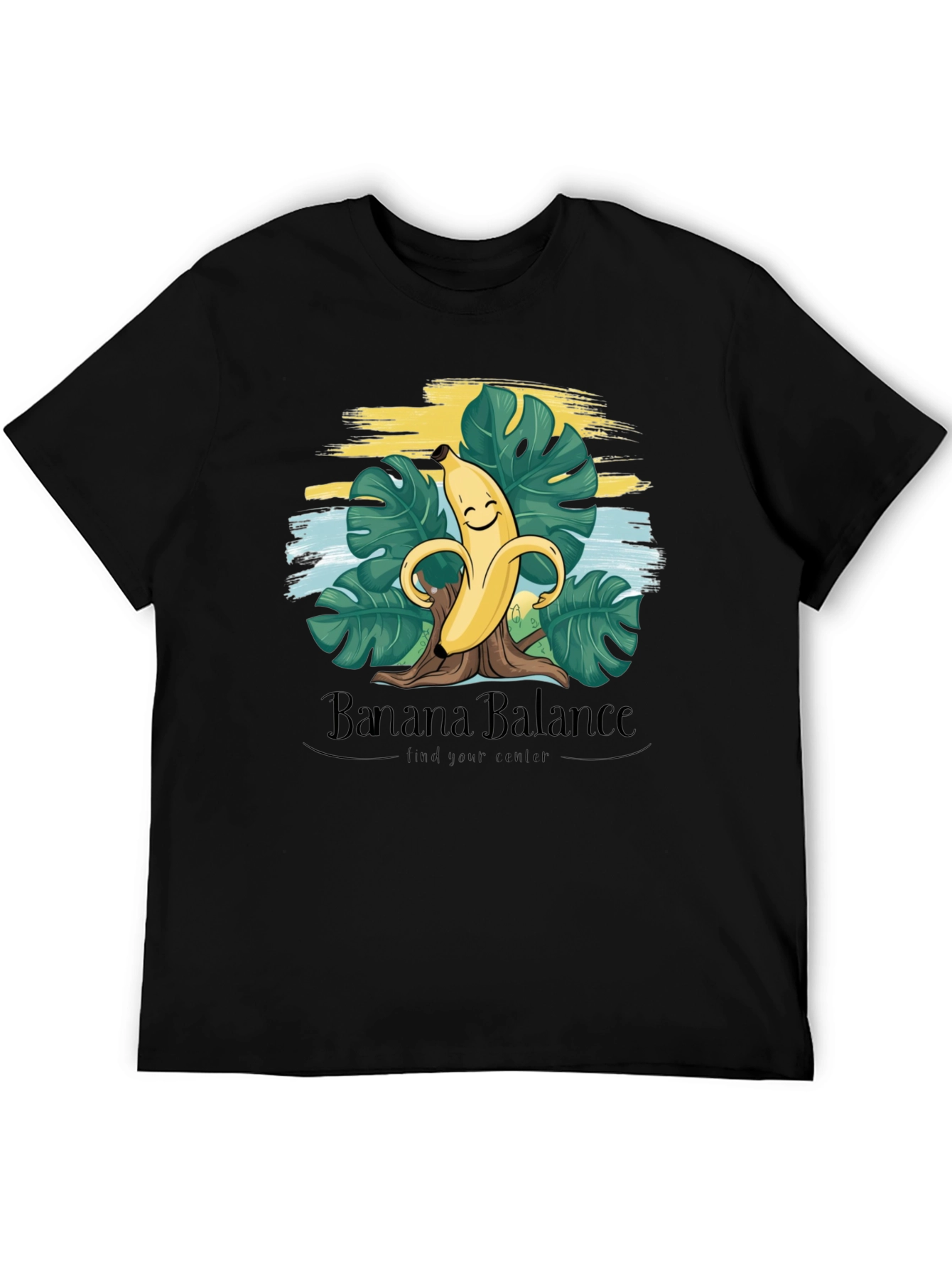 Banana Balance Graphic T-Shirt - Find Your Center