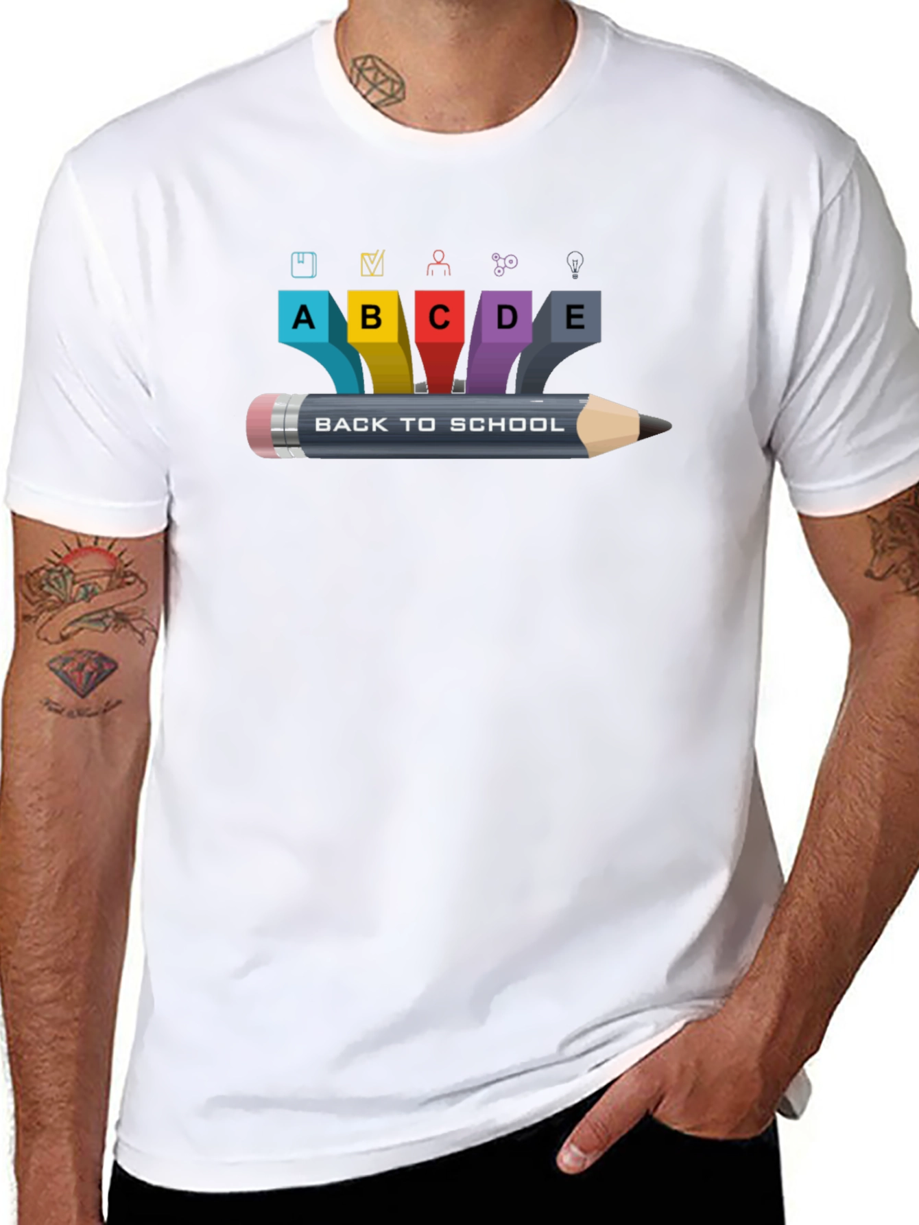 Back To School Graphic Black T-Shirt