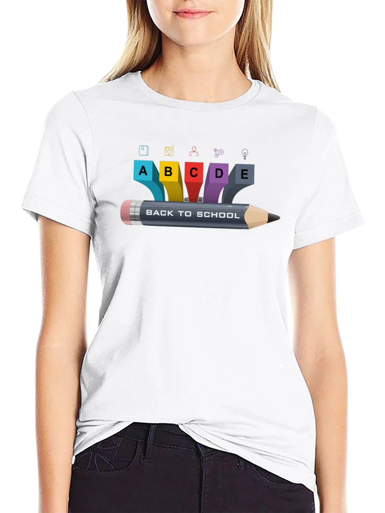 Back To School Graphic Black T-Shirt