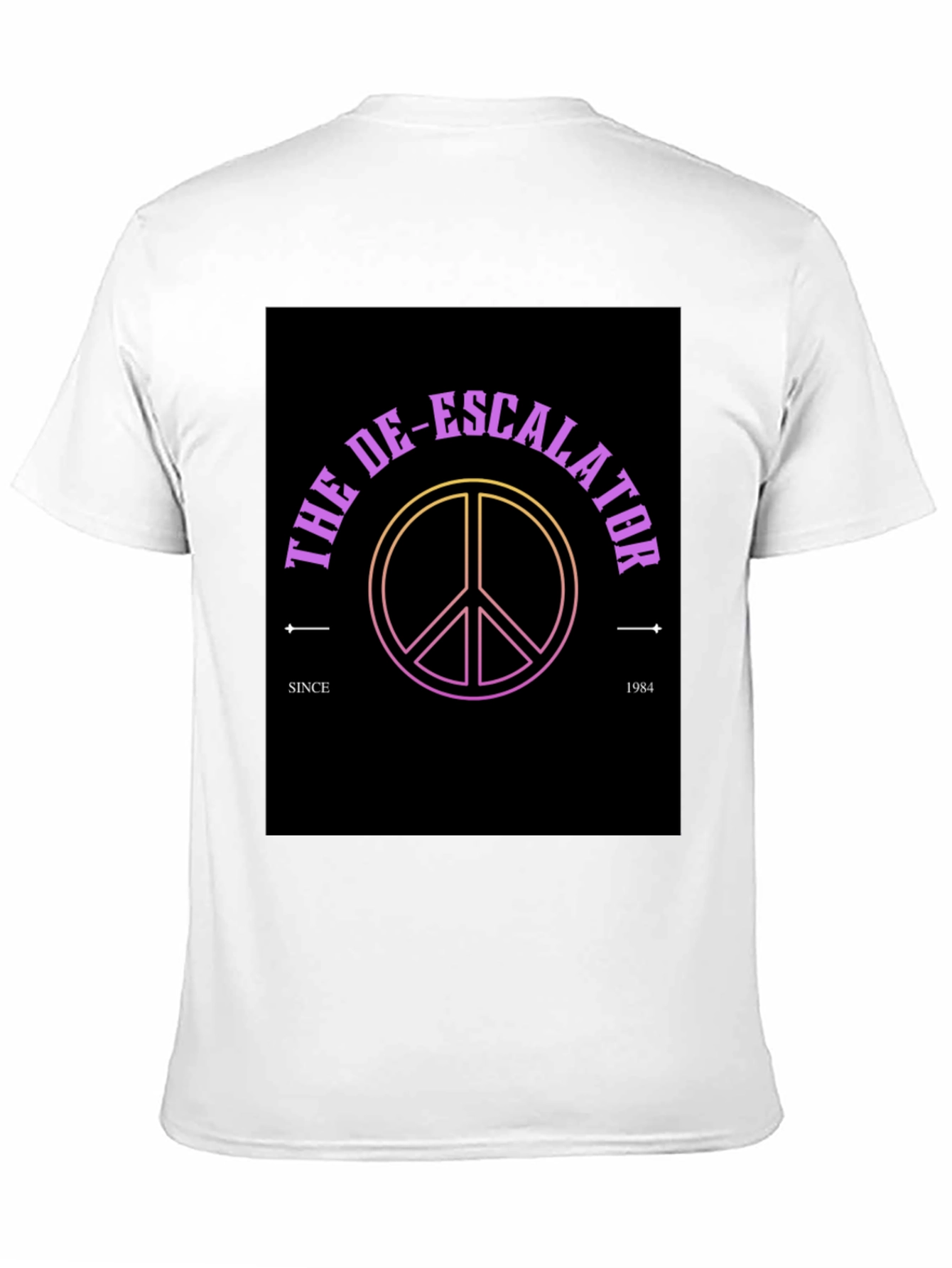 The De-Escalator Peace Sign Black T-Shirt