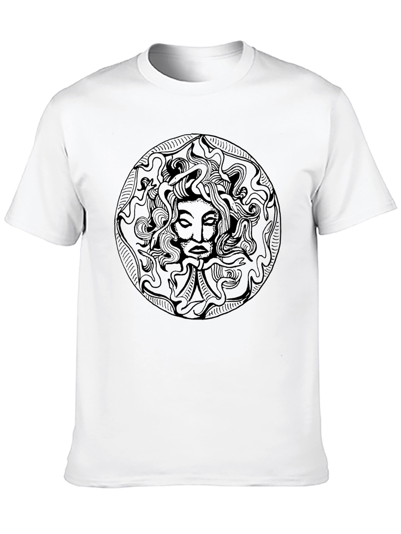 Medusa Graphic Print Black T-Shirt