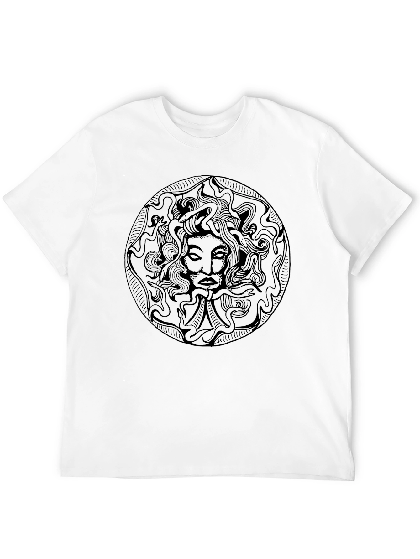 Medusa Graphic Print Black T-Shirt