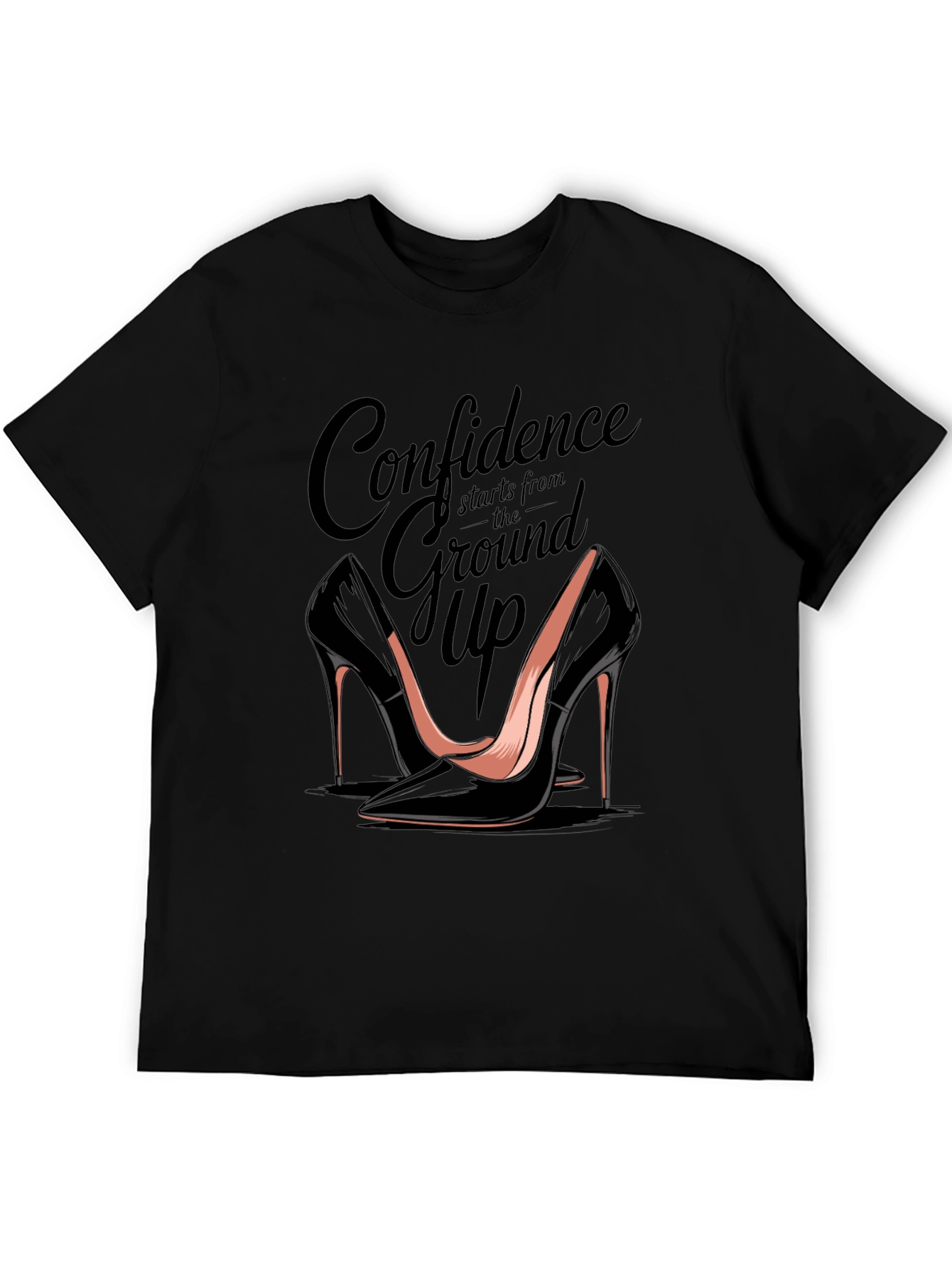 Confidence Heels T-Shirt - Stylish Womens Fashion Tee