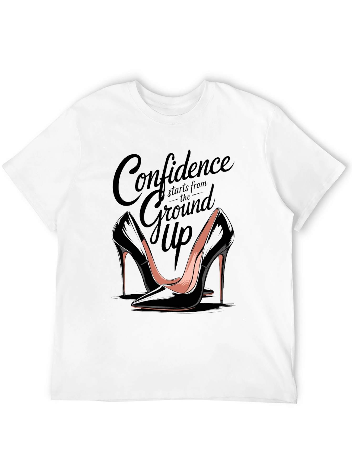 Confidence Heels T-Shirt - Stylish Womens Fashion Tee