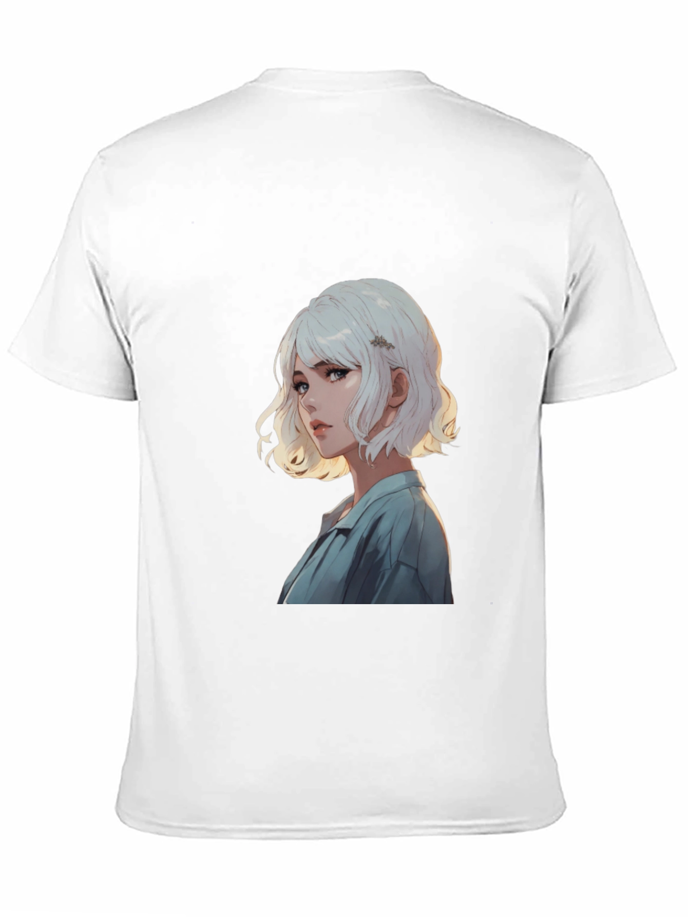 Anime Girl Graphic Print Black T-Shirt