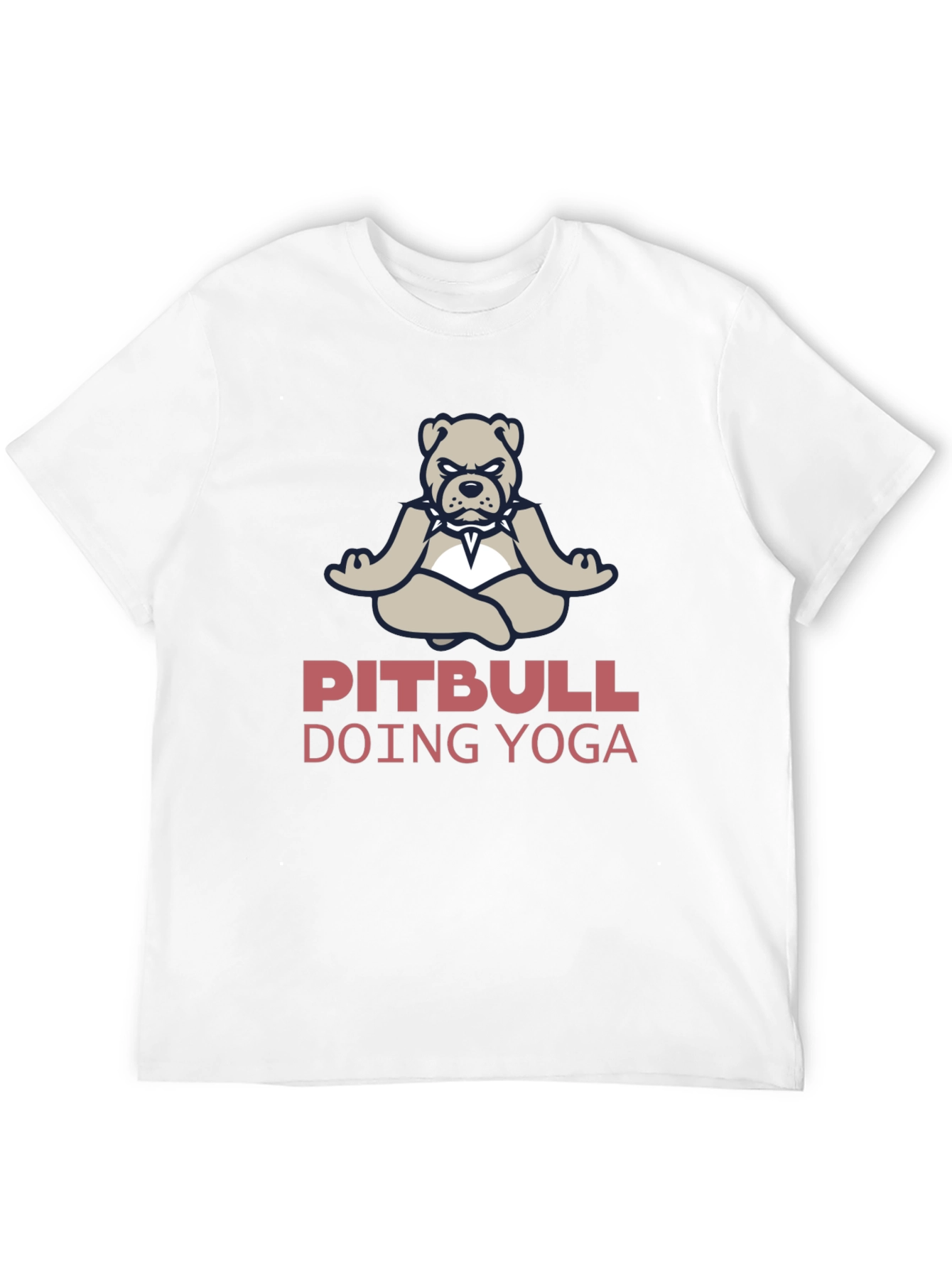 Pitbull Doing Yoga Graphic T-Shirt