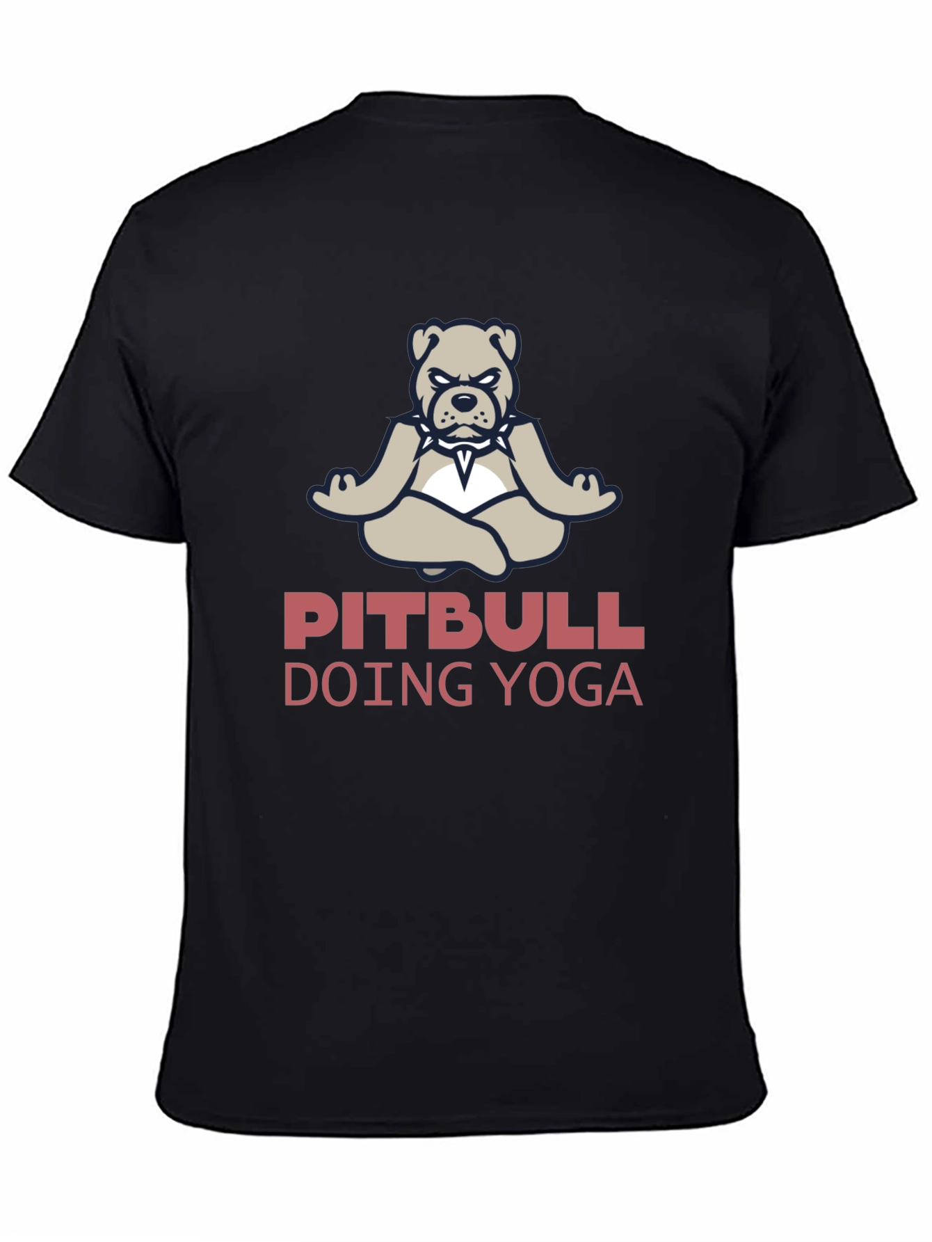 Pitbull Doing Yoga Graphic T-Shirt