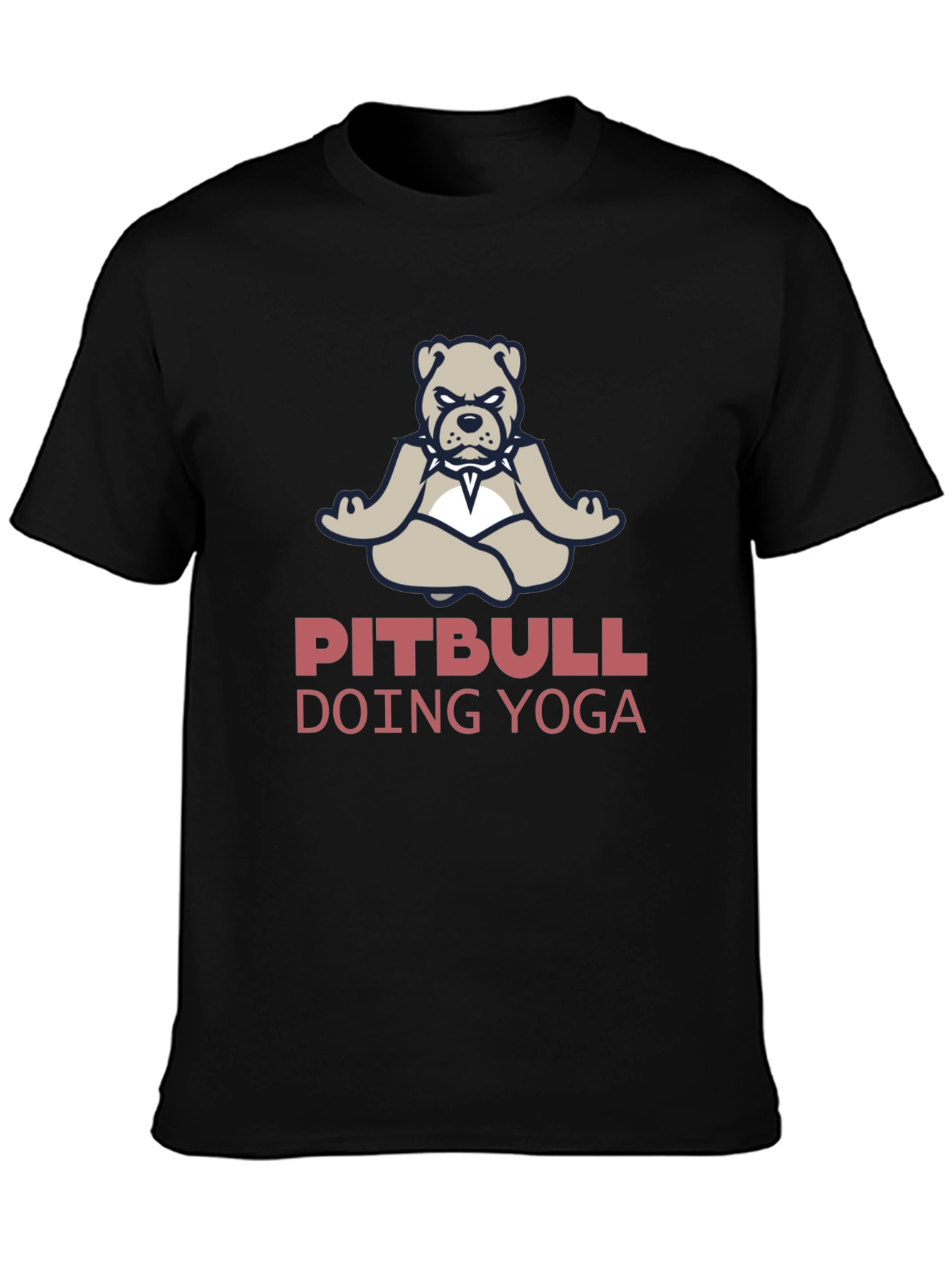 Pitbull Doing Yoga Graphic T-Shirt