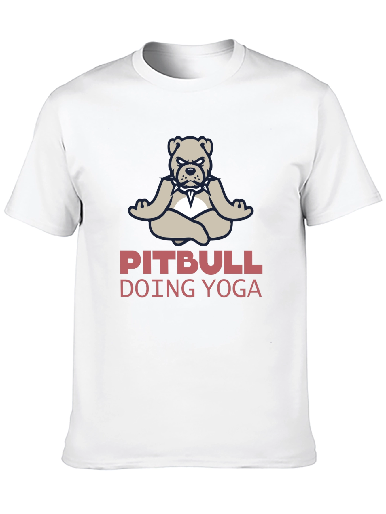 Pitbull Doing Yoga Graphic T-Shirt