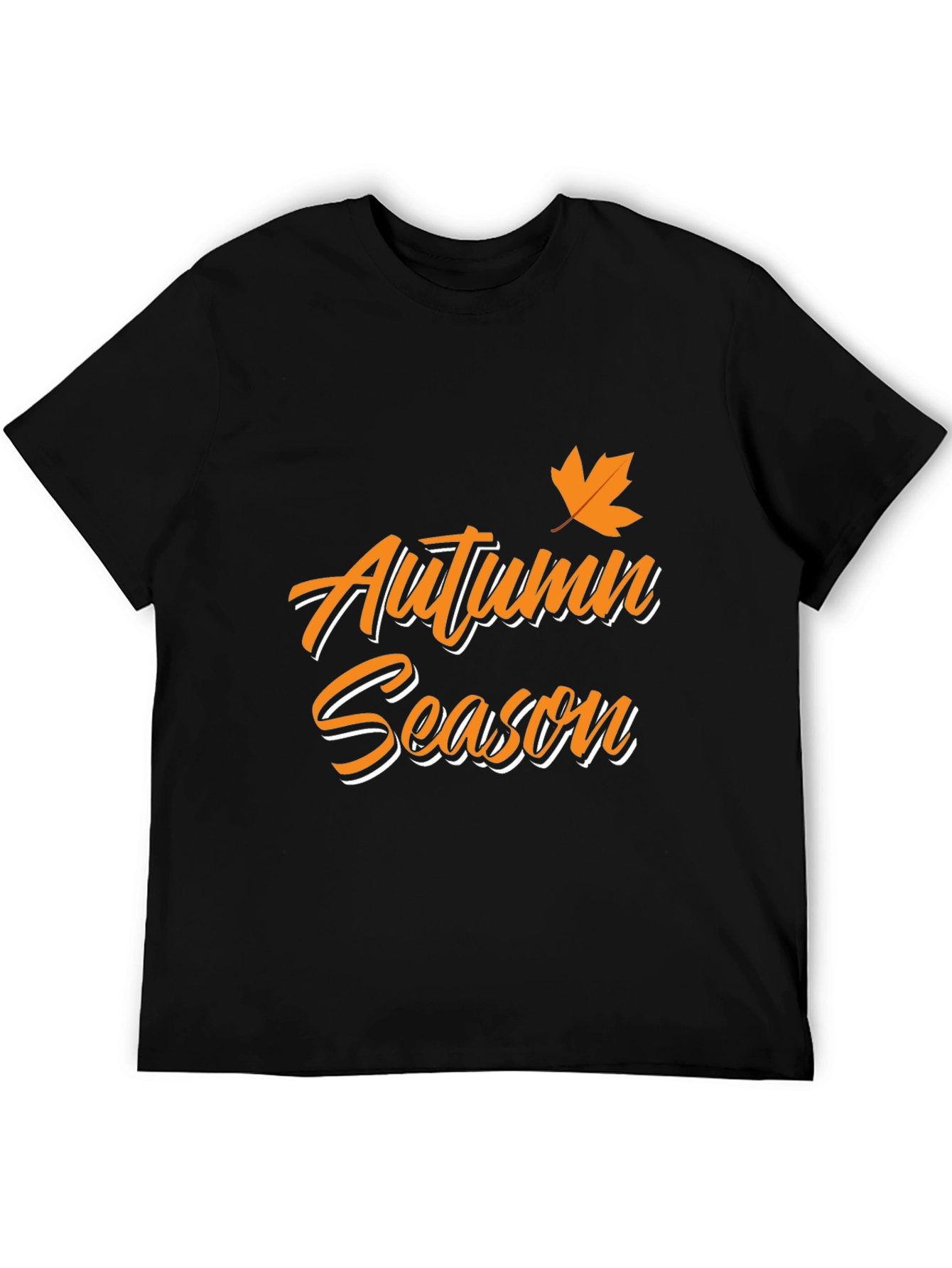 Autumn Season Black T-Shirt