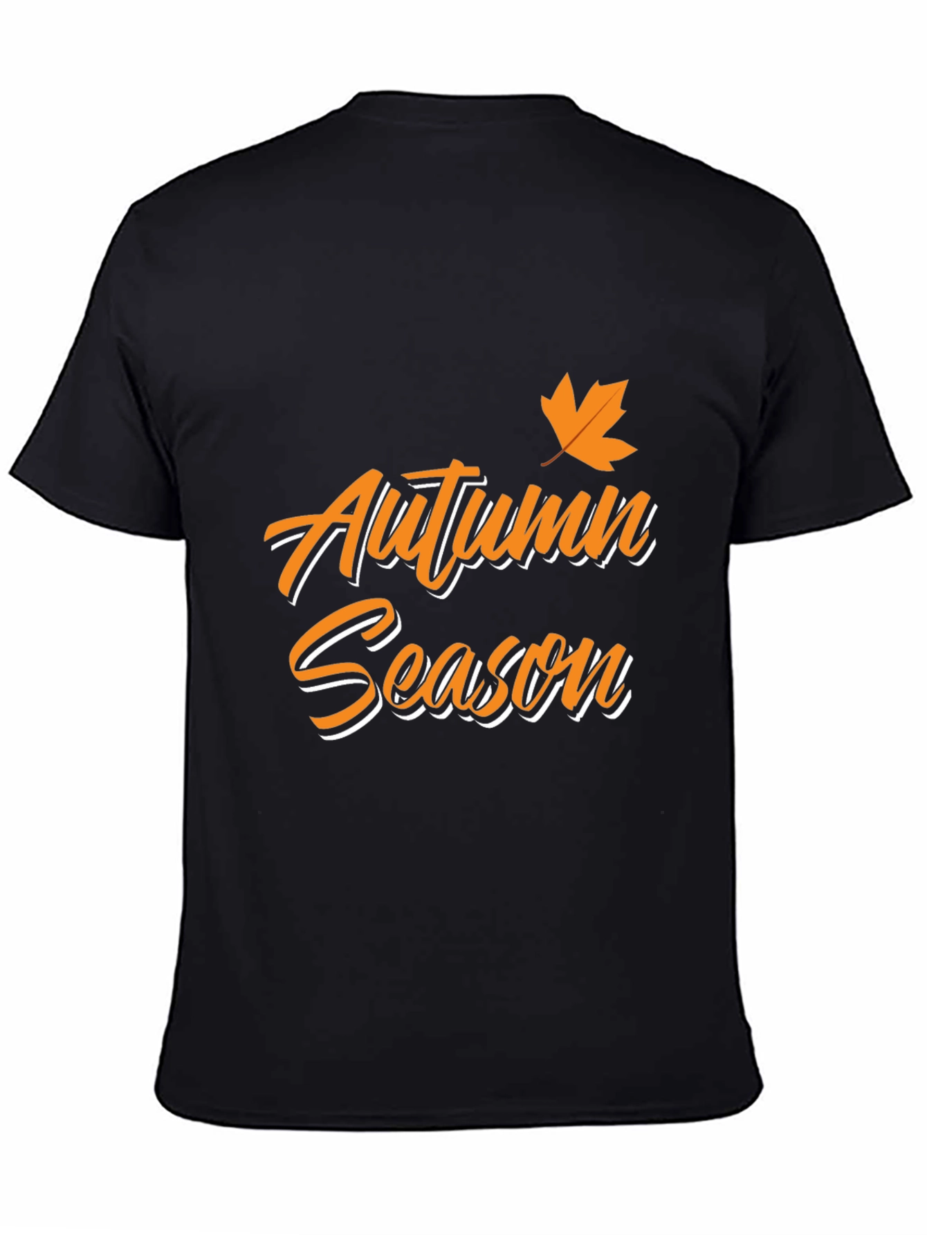Autumn Season Black T-Shirt