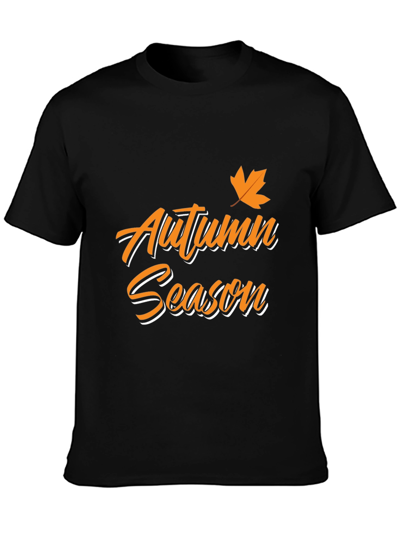 Autumn Season Black T-Shirt