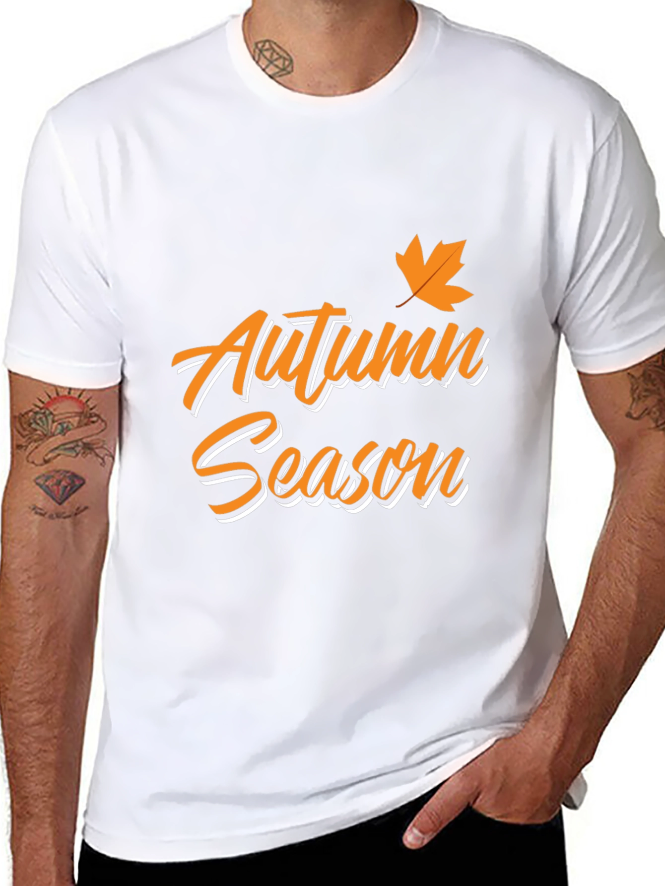 Autumn Season Black T-Shirt