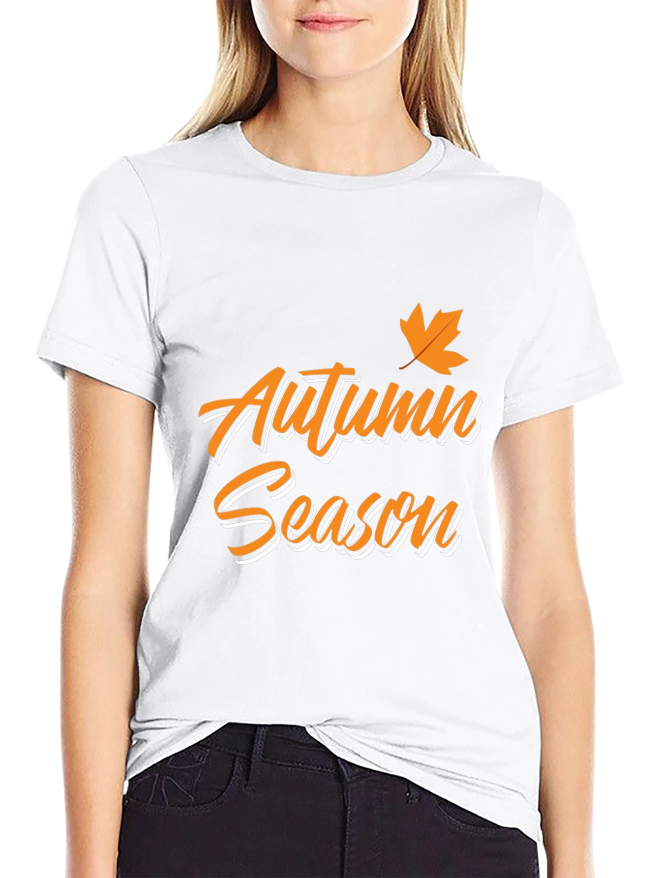 Autumn Season Black T-Shirt