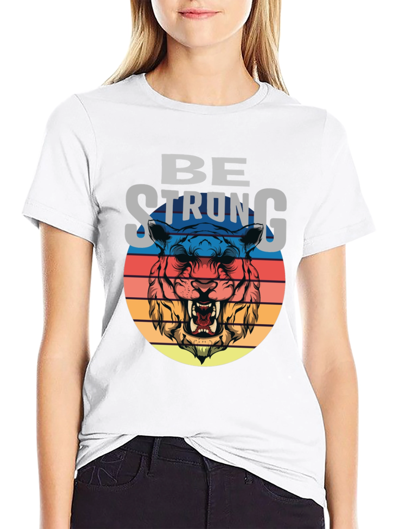 Be Strong Tiger Graphic T-Shirt