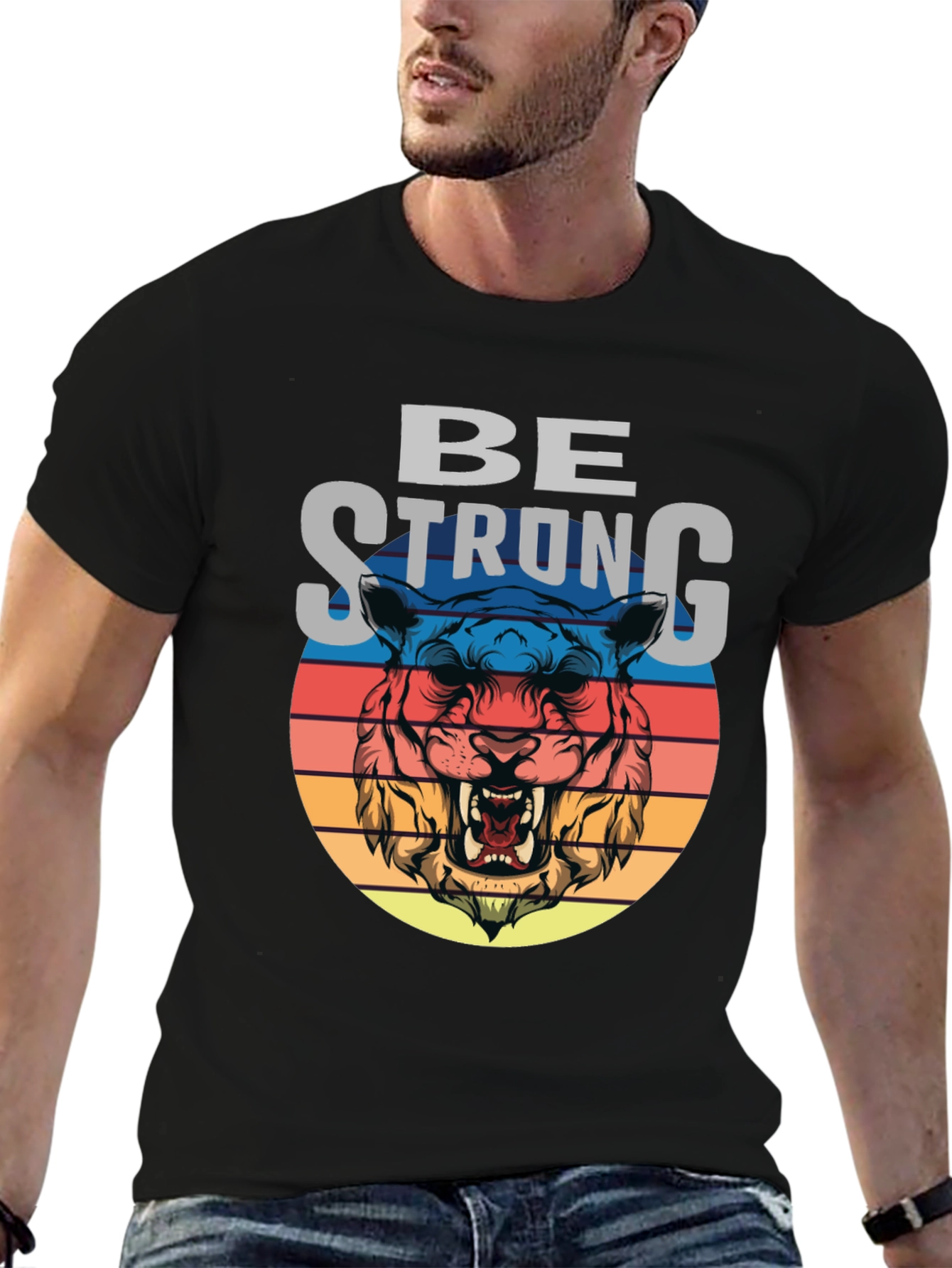 Be Strong Tiger Graphic T-Shirt