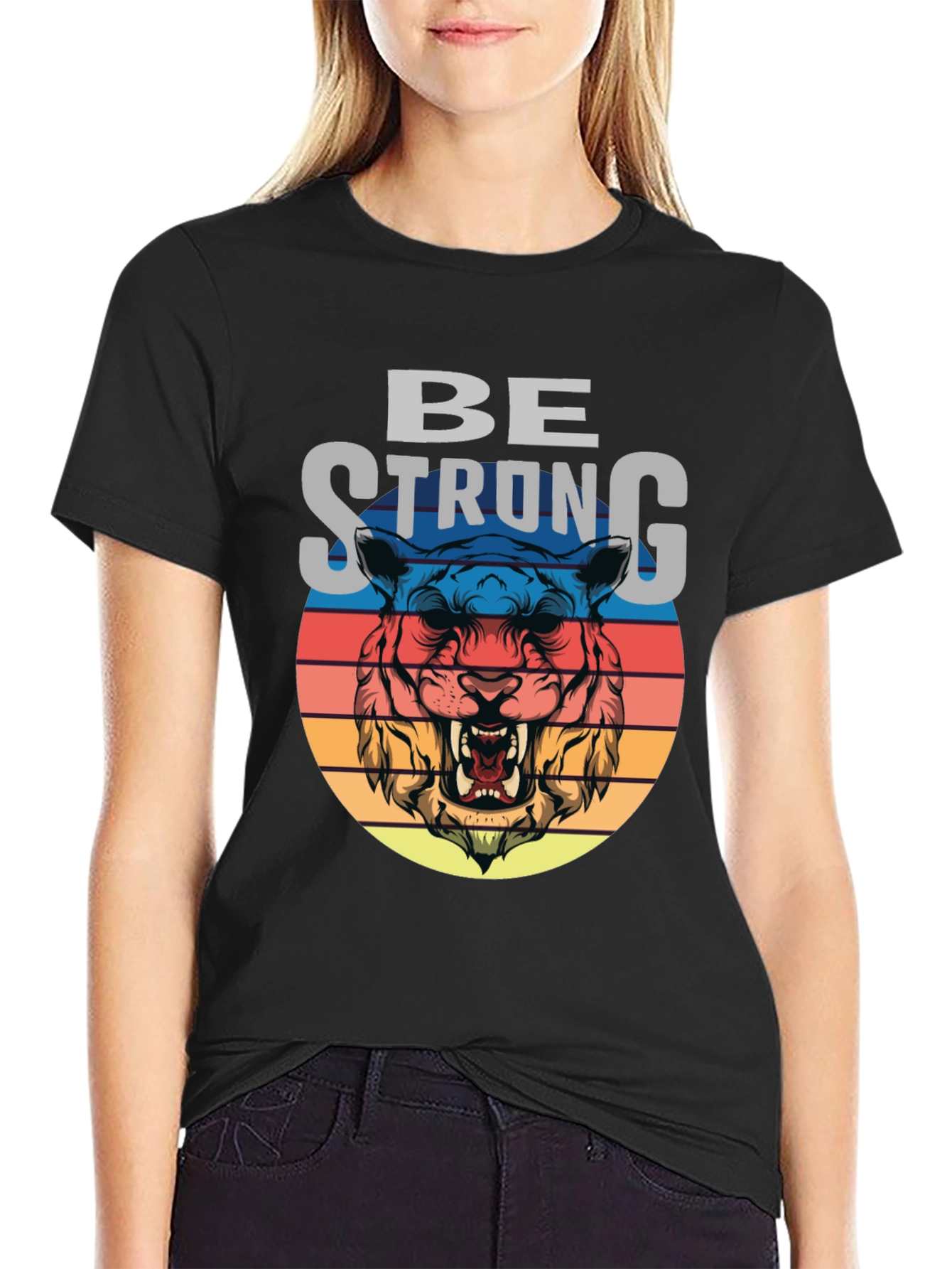 Be Strong Tiger Graphic T-Shirt
