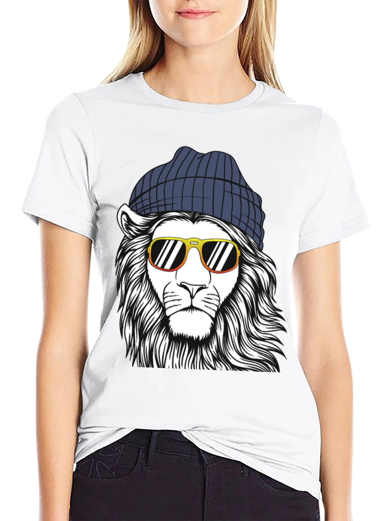 Cool Lion Graphic Tee - Black T-Shirt