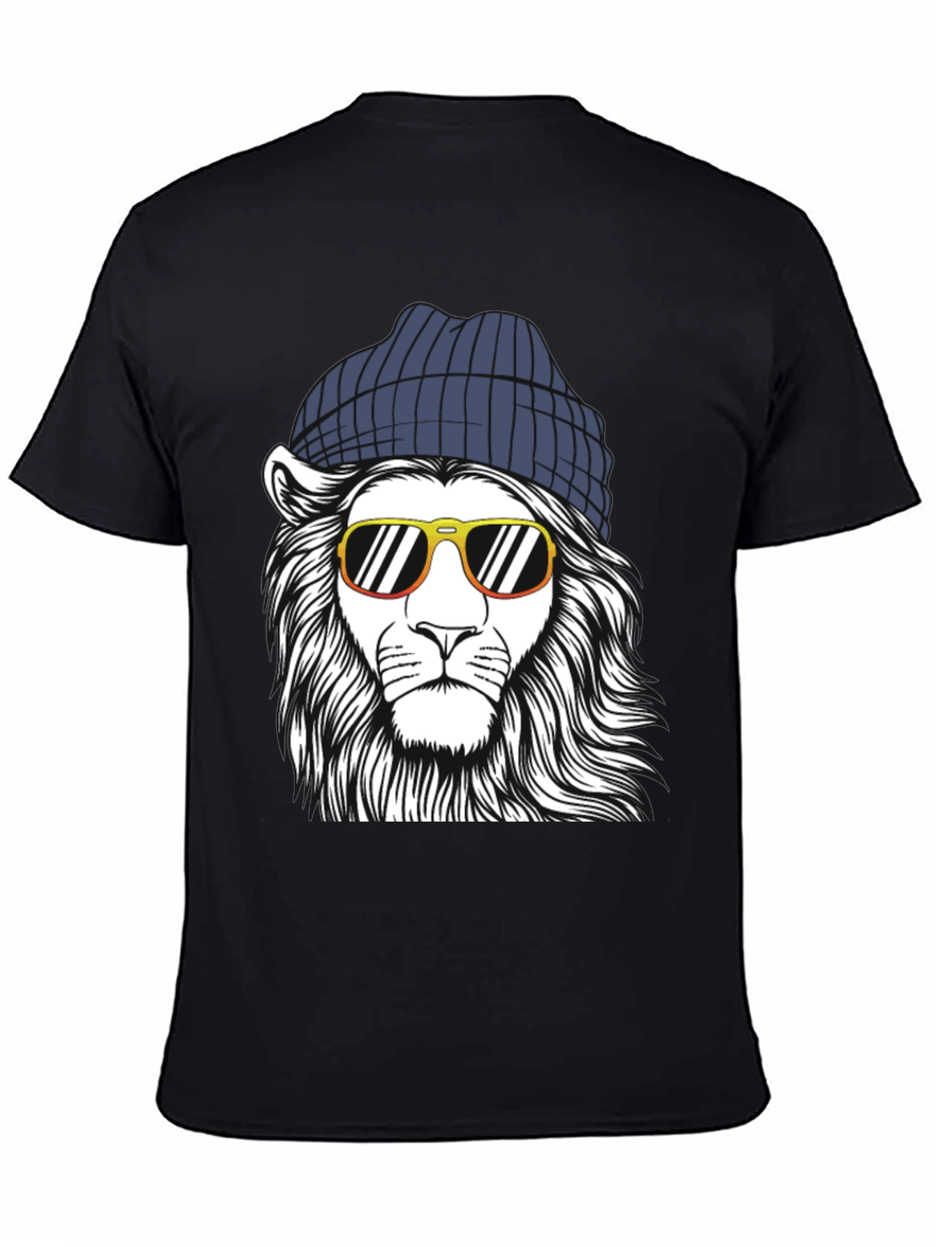 Cool Lion Graphic Tee - Black T-Shirt