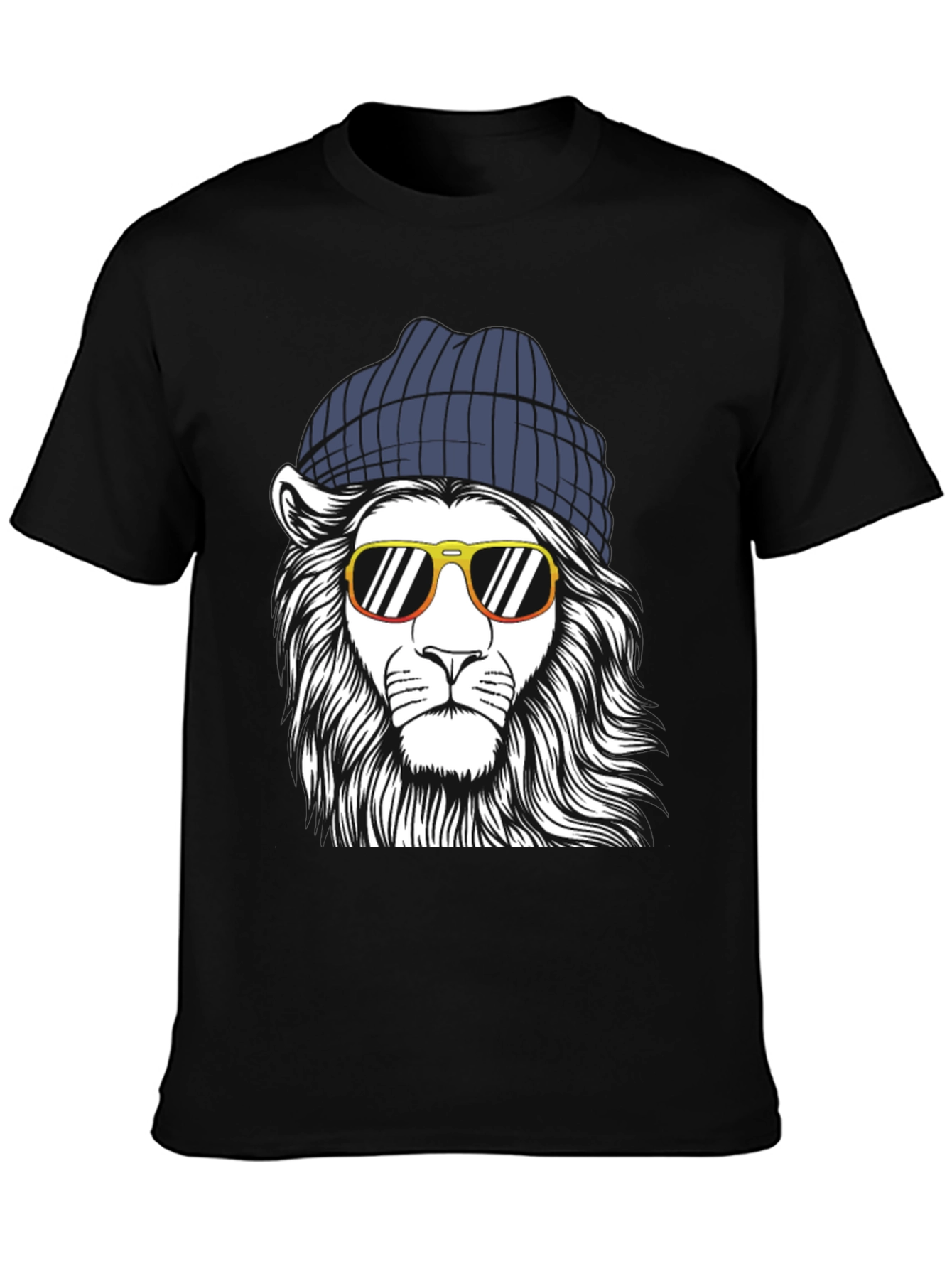 Cool Lion Graphic Tee - Black T-Shirt