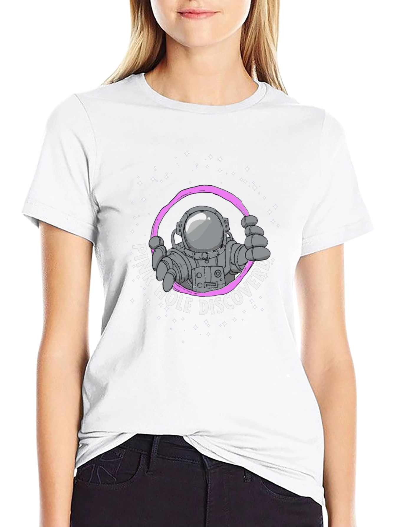 Pink Hole Astronaut T-Shirt