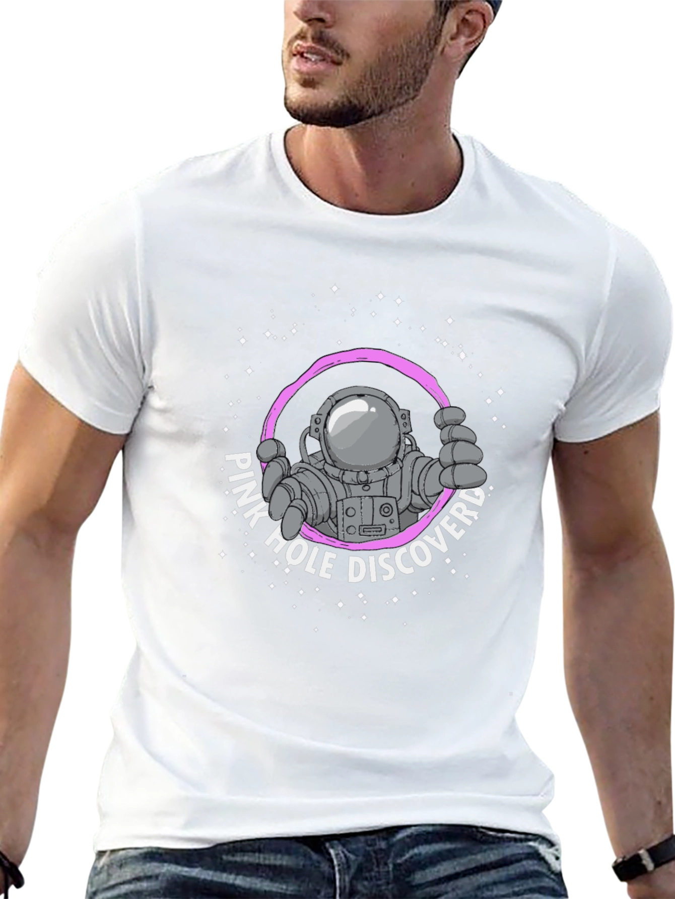 Pink Hole Astronaut T-Shirt