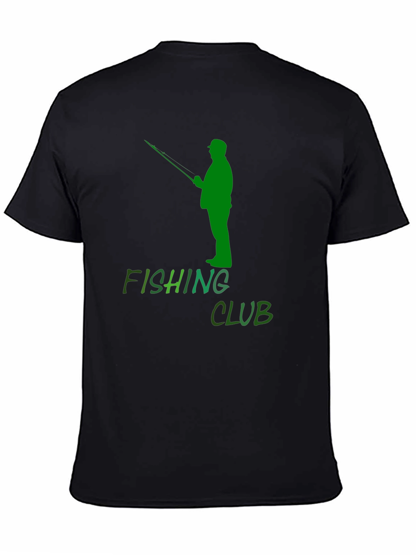 Fishing Club Graphic Tee - Black Cotton
