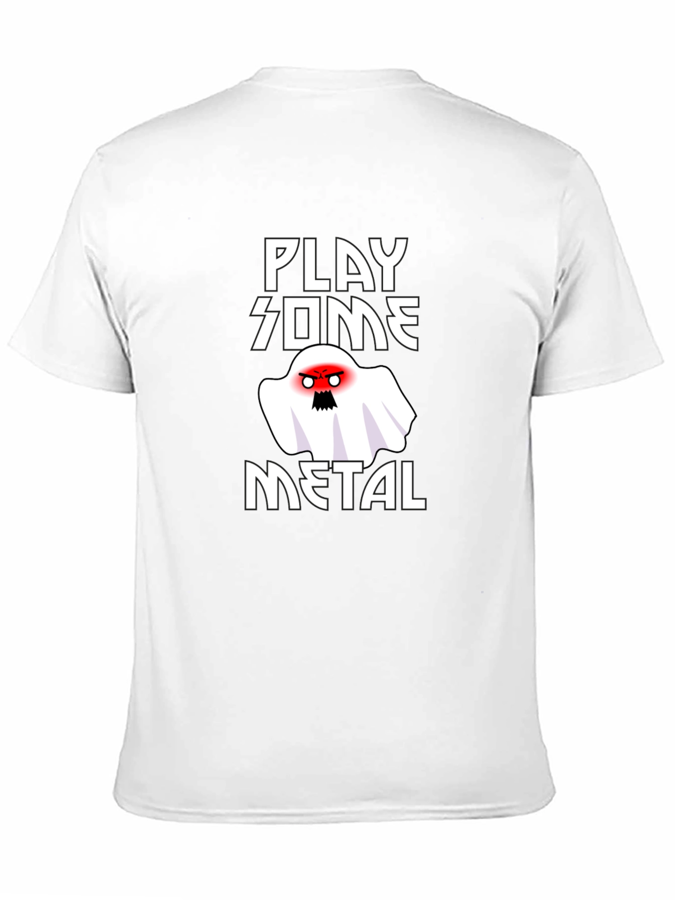 Play Some Metal Ghost Graphic T-Shirt