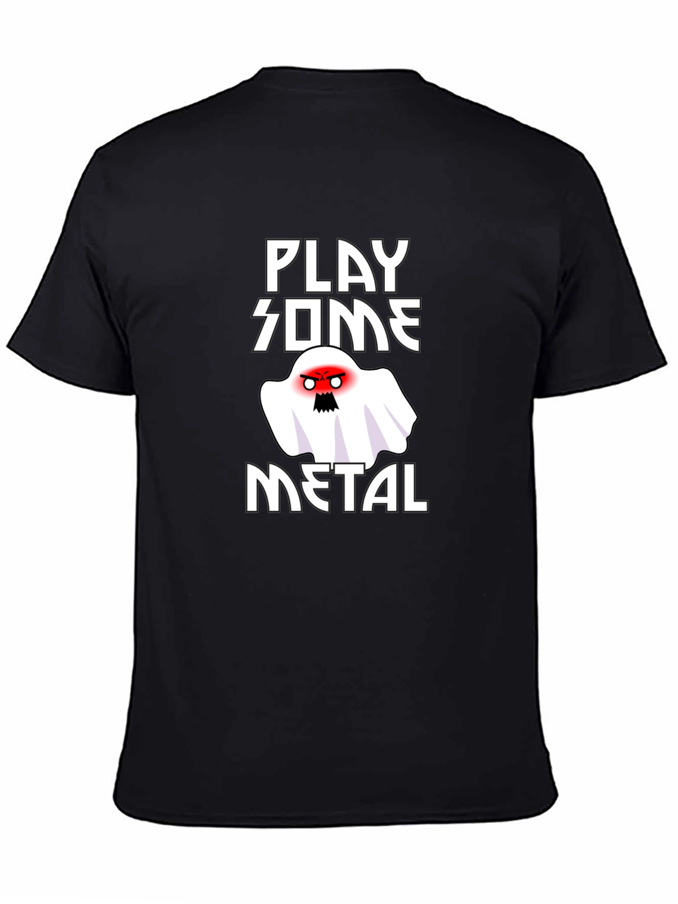 Play Some Metal Ghost Graphic T-Shirt