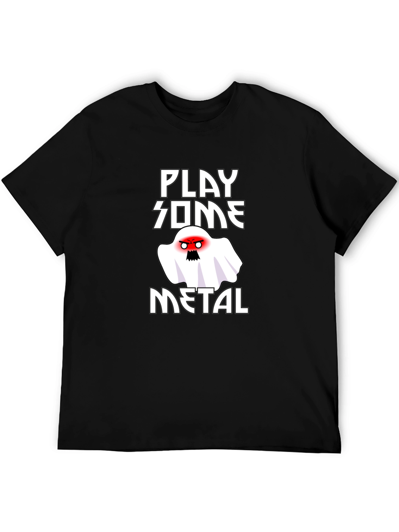 Play Some Metal Ghost Graphic T-Shirt