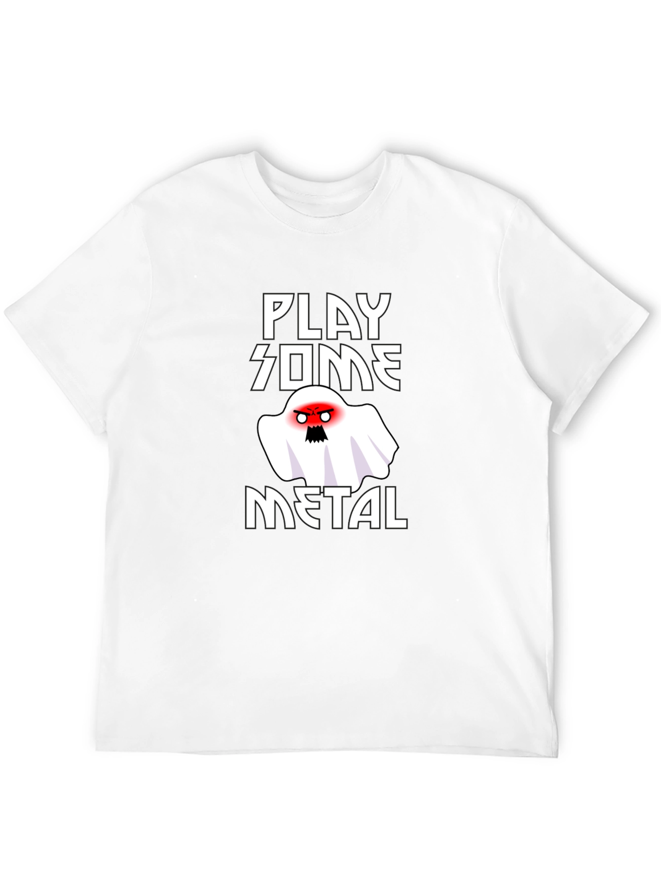 Play Some Metal Ghost Graphic T-Shirt