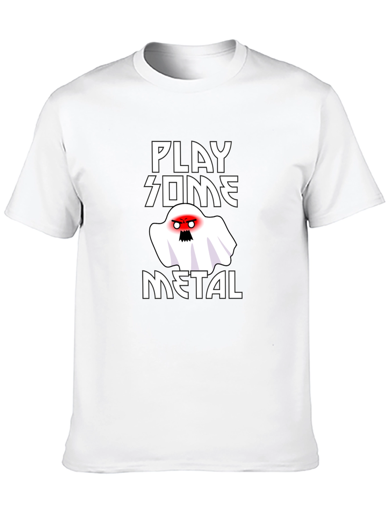 Play Some Metal Ghost Graphic T-Shirt