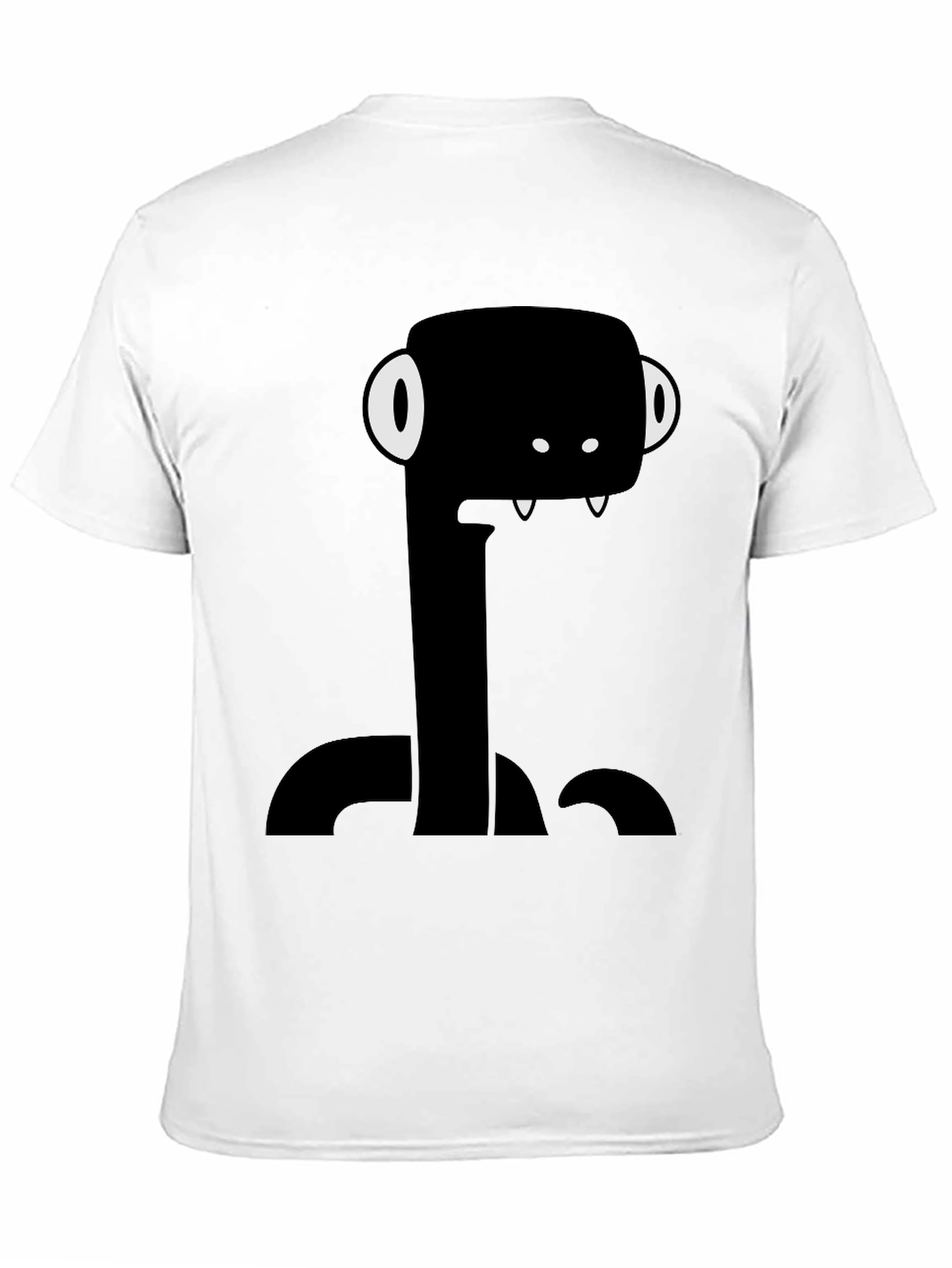 Funny Monster Graphic Tee - Black Cotton T-Shirt